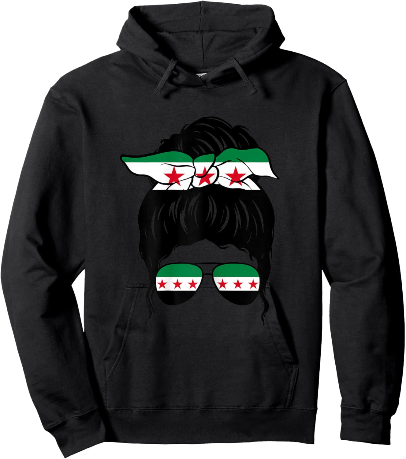 Syrian Girl Syria Syrian Flag Proud Syrian Woman Hoodie - Hoodie | Black