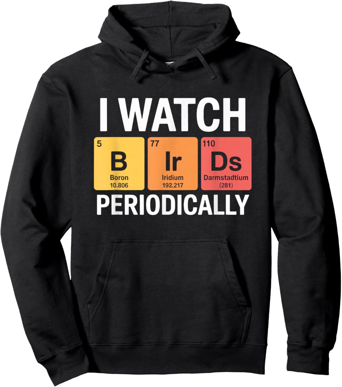 I Watch Birds Periodically Funny Birdwatching Birding Hoodie - Hoodie | Black