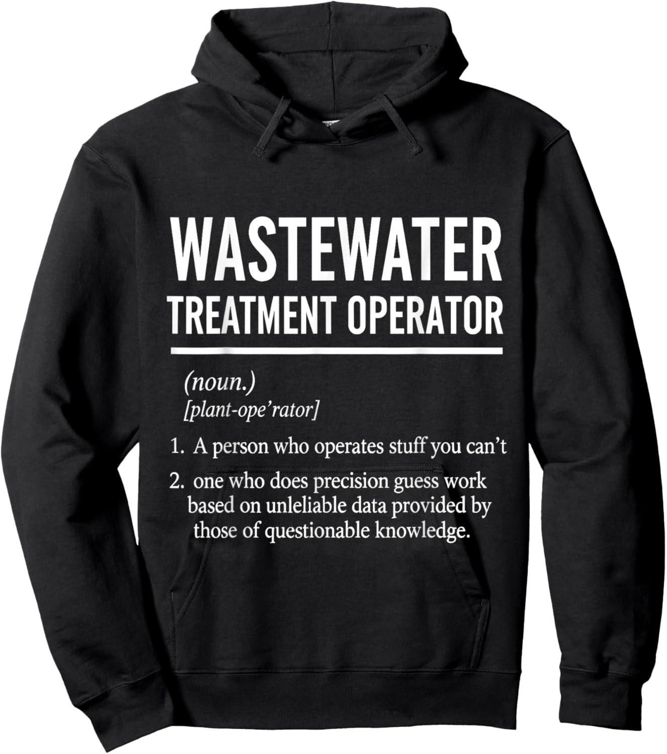 Funny Wastewater Treatment Operator Definition Hoodie - Hoodie | Black