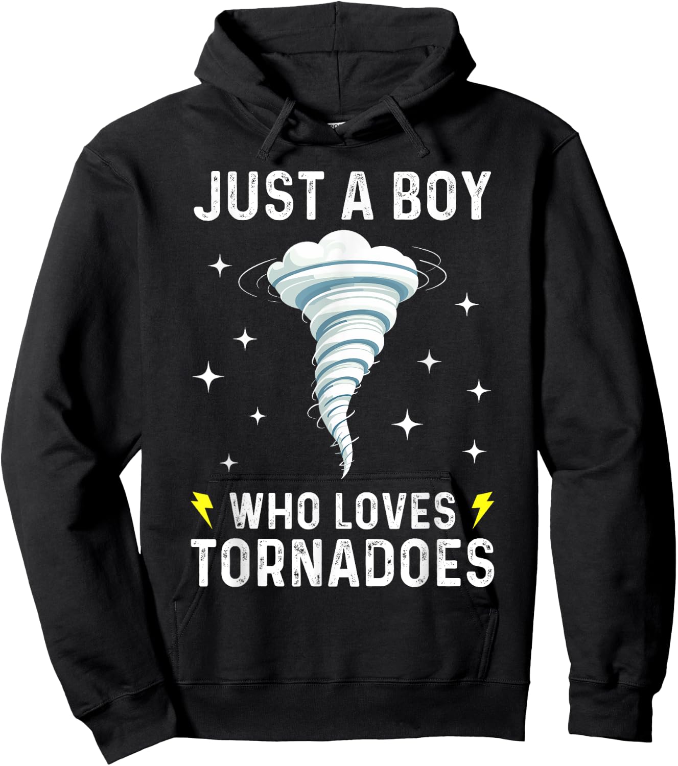 Funny Tornado Gift Boys Kids Hurricane Weather Chaser Hoodie - Hoodie | Black