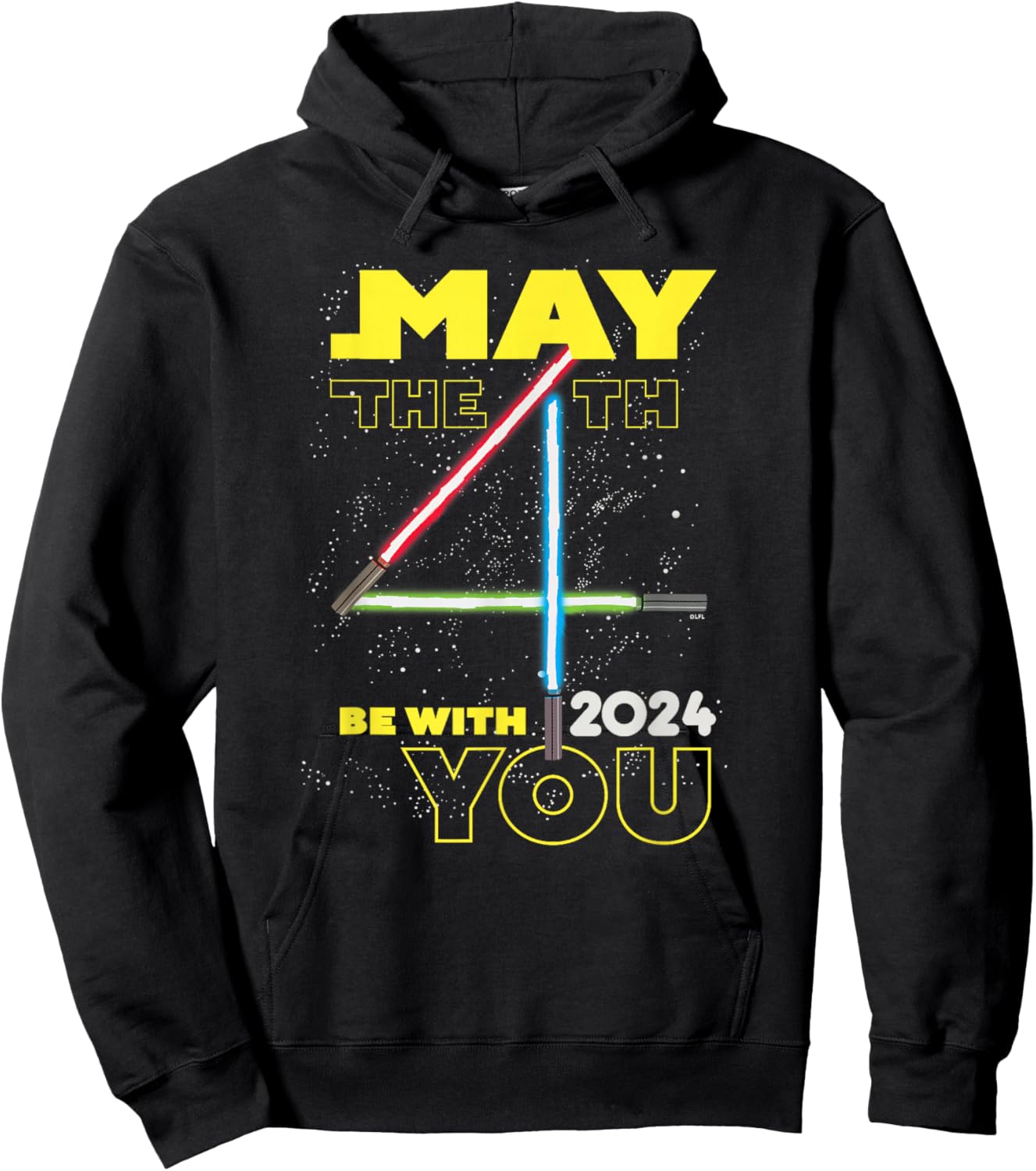 Star Wars May the 4th Be With You 2024 Lightsabers Hoodie - Hoodie | Black