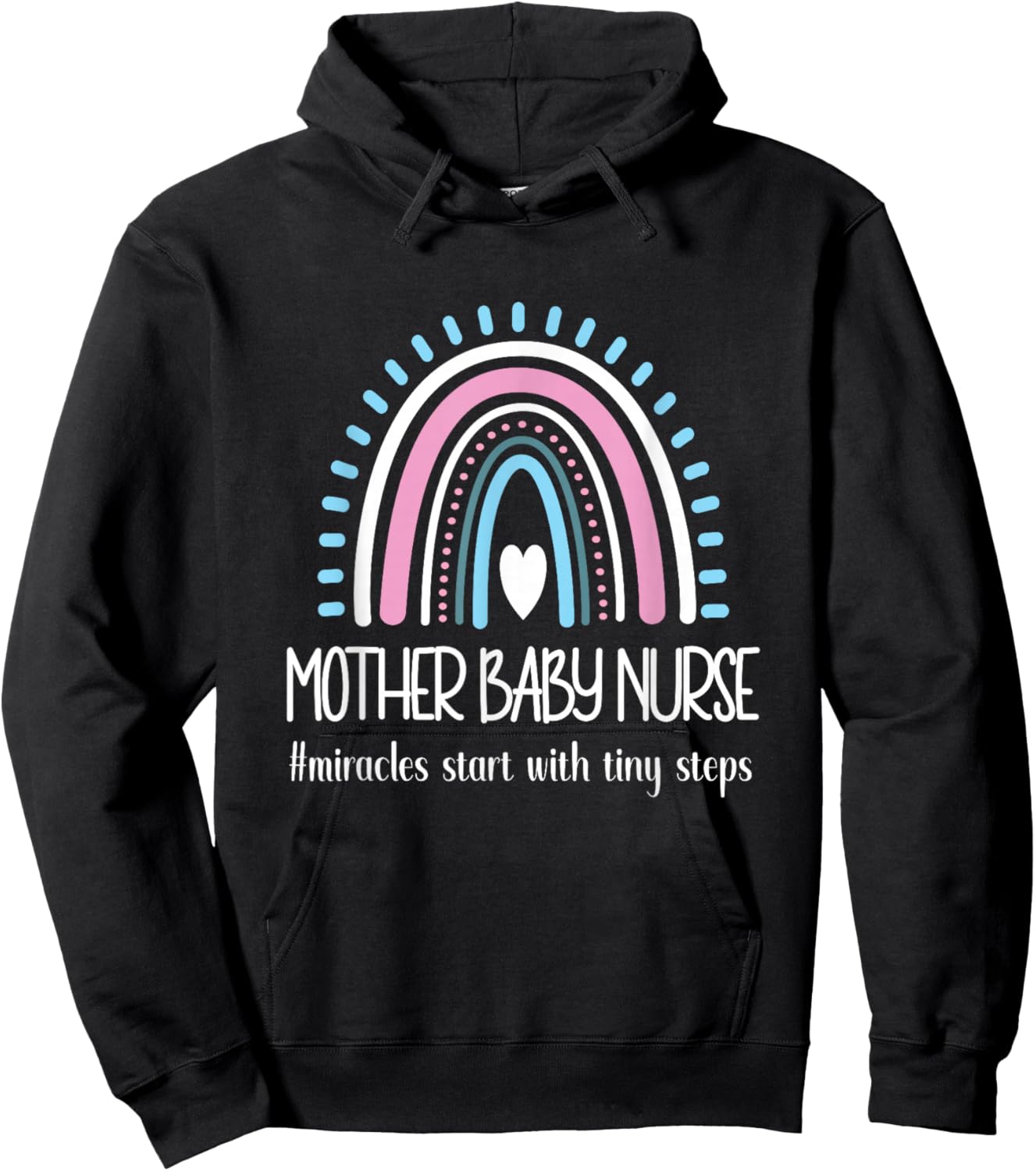 Mother Baby Nurse Appreciation Postpartum Nursing Student Hoodie - Hoodie | Black