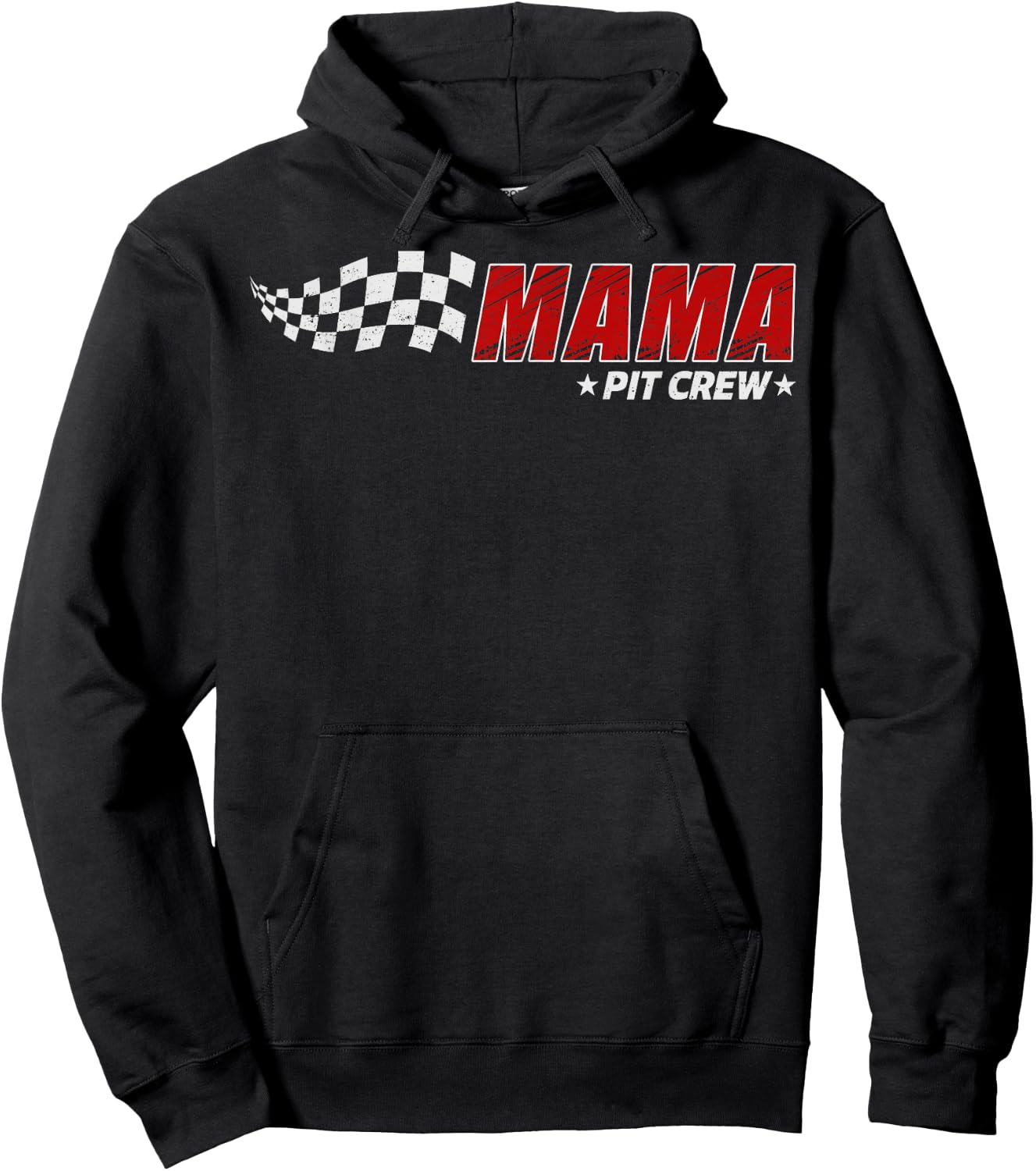 Mama Pit Crew Race Car Birthday Family Matching Pit Crew Hoodie - Hoodie | Black