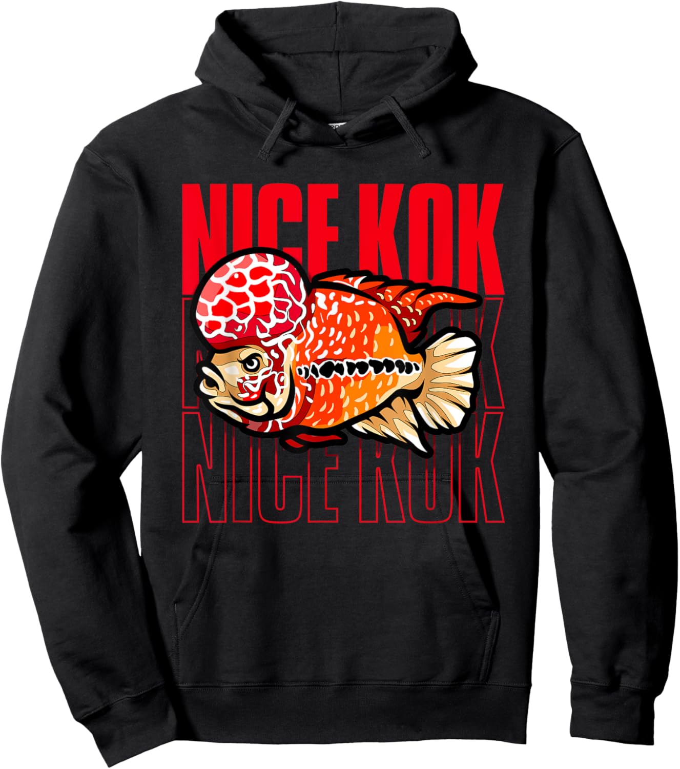 Nice Kok Funny Flowerhorn Cichlid Fish Keeper Hoodie - Hoodie | Black