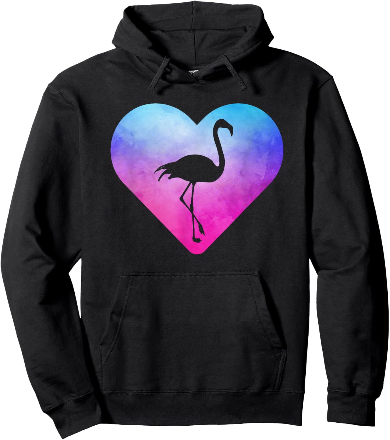 Women or Girls Flamingo Bird Hoodie - Hoodie | Black