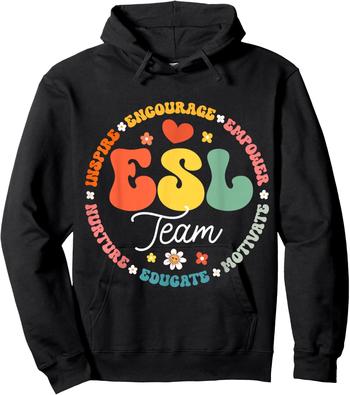 ESL Team Teacher English As A Second Language Squad Hoodie - Hoodie | Black