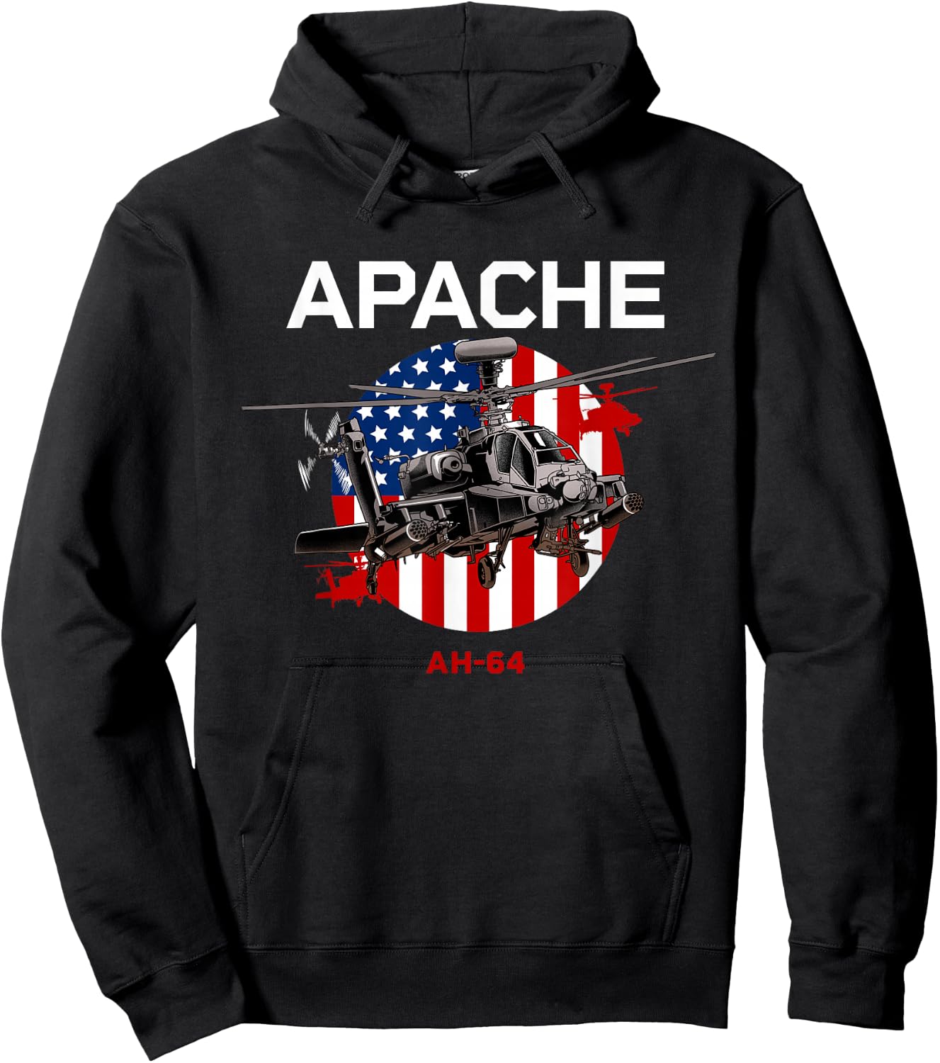 AH-64 Apache US Army Helicopter Hoodie - Hoodie | Black