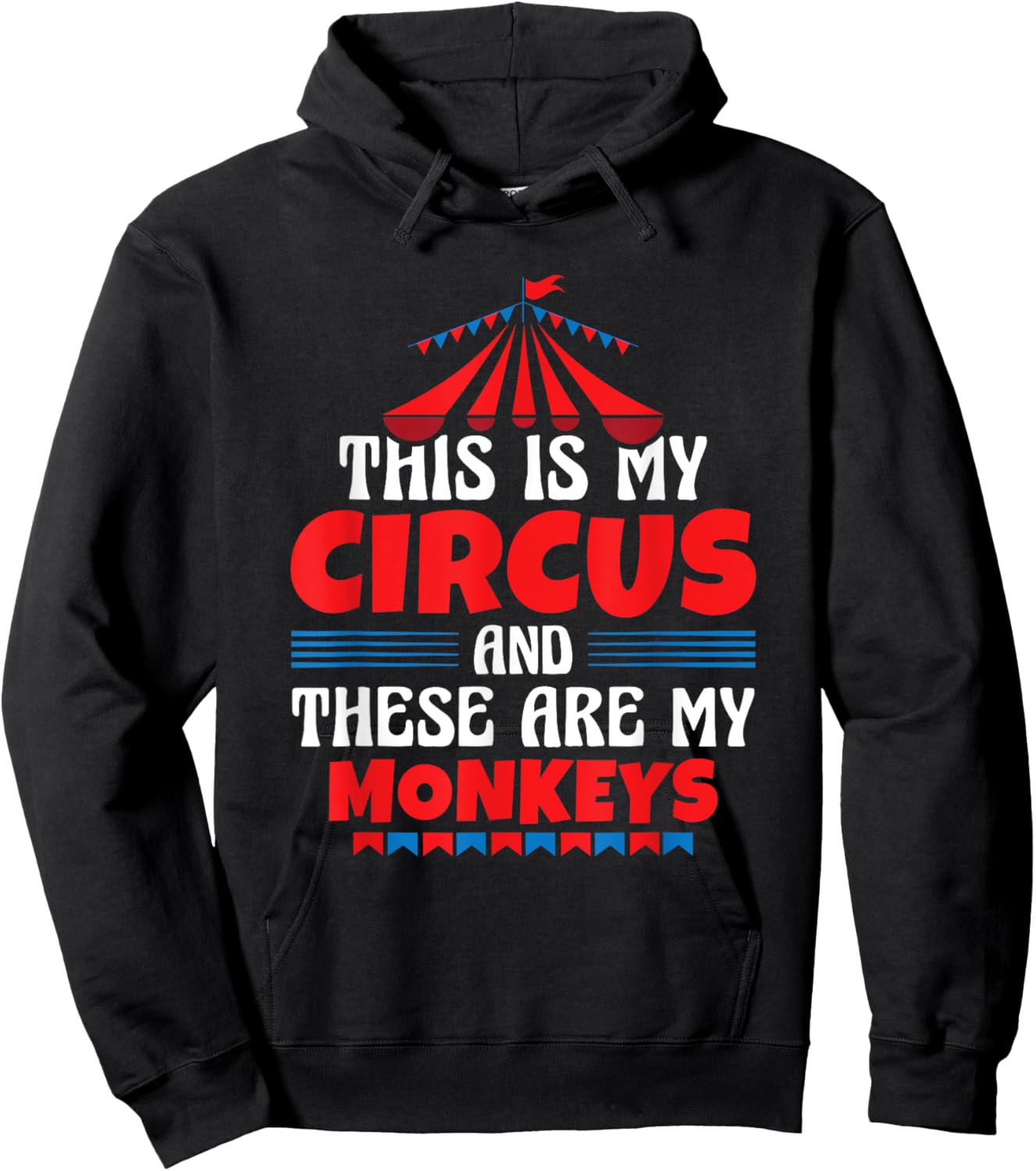 This Is My Circus And These Are My Monkeys Funny Ringmaster Hoodie - Hoodie | Black