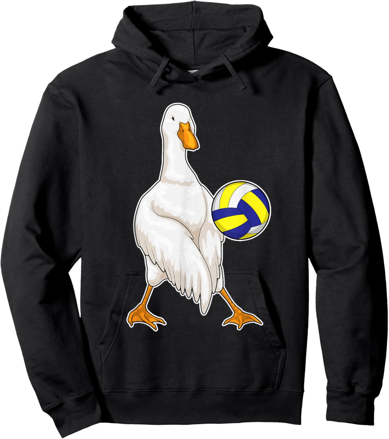 Duck Volleyball player Volleyball Sports Hoodie - Hoodie | Black