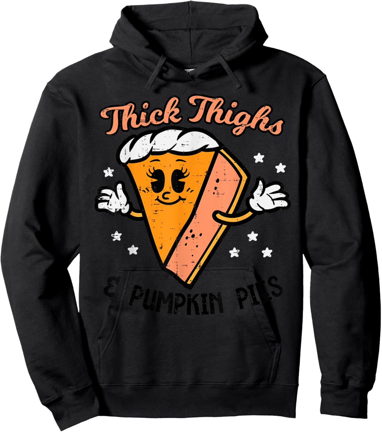 Thanksgiving Thighs And Pumpkin Pies Fall Women Girls Hoodie - Hoodie | Black