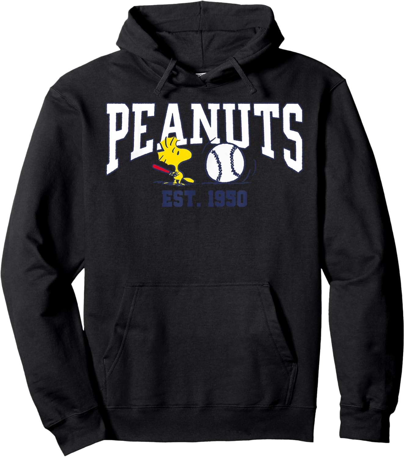 Peanuts Woodstock Playing Baseball Est 1950 Hoodie - Hoodie | Black