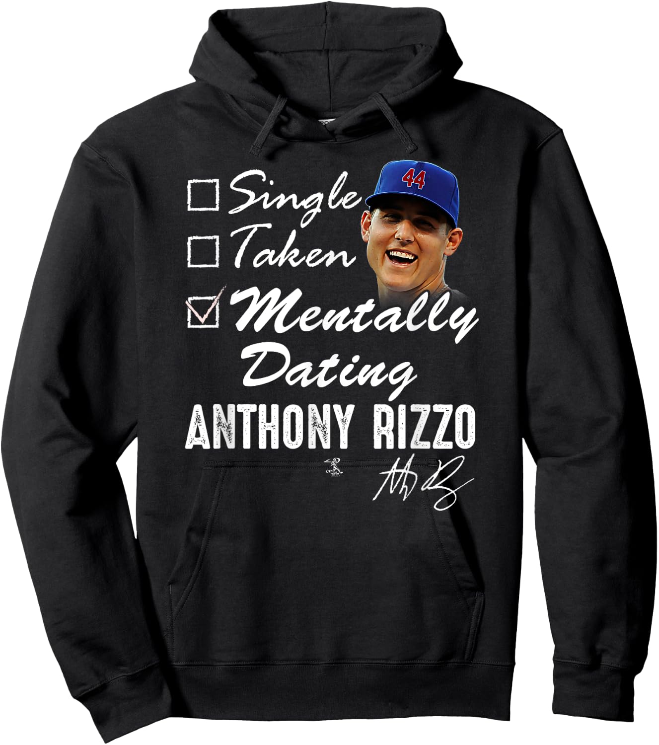 Anthony Rizzo Mentally Dating - Apparel Hoodie - Hoodie | Black