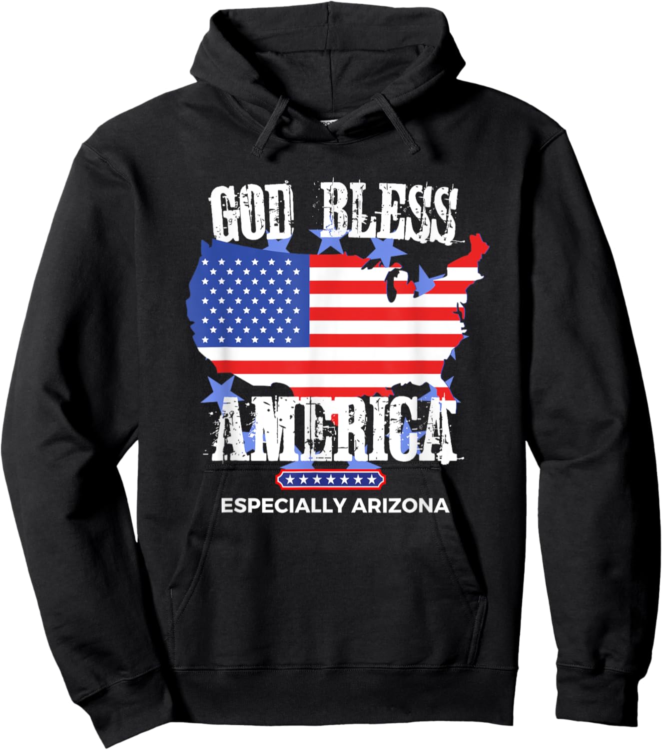 God Bless America Especially Arizona Awesome US State Design Hoodie - Hoodie | Black
