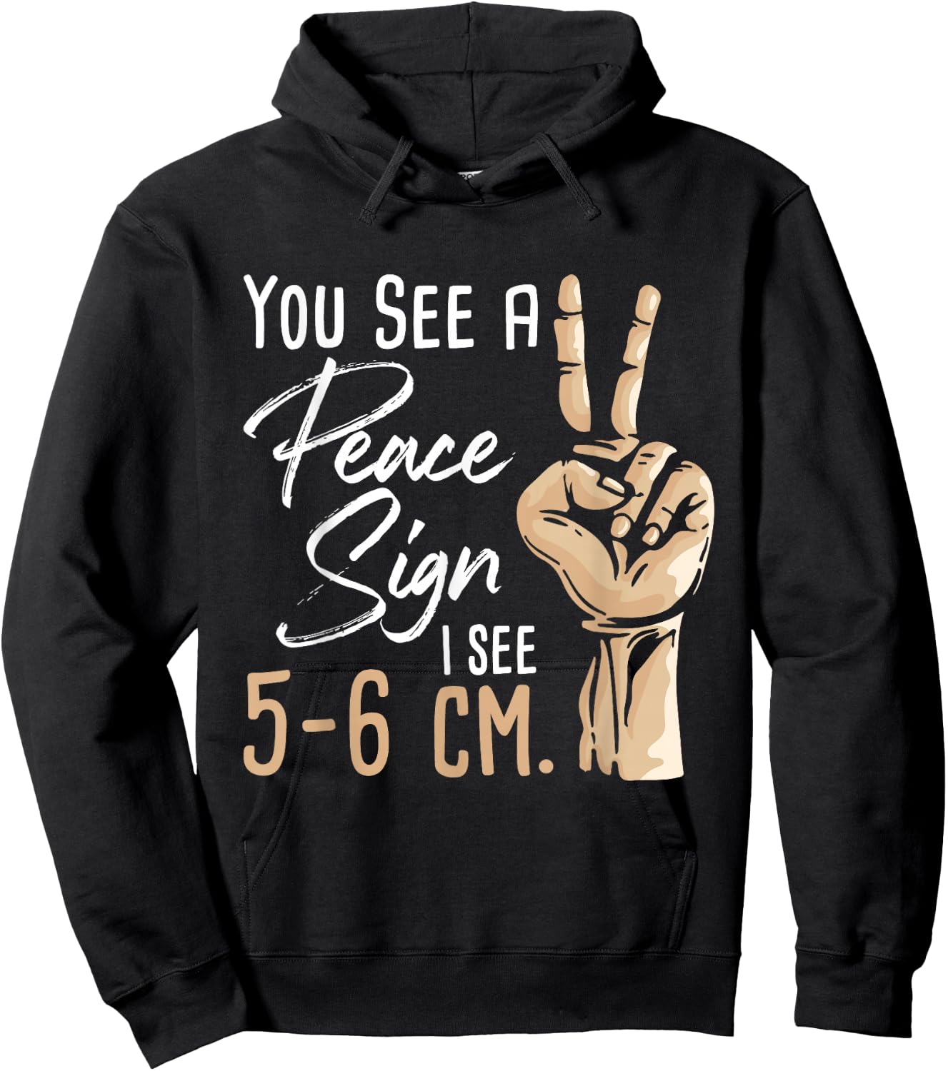 You See A Peace Sign - Midwife Midwifery Doula Gynecologist Hoodie - Hoodie | Black