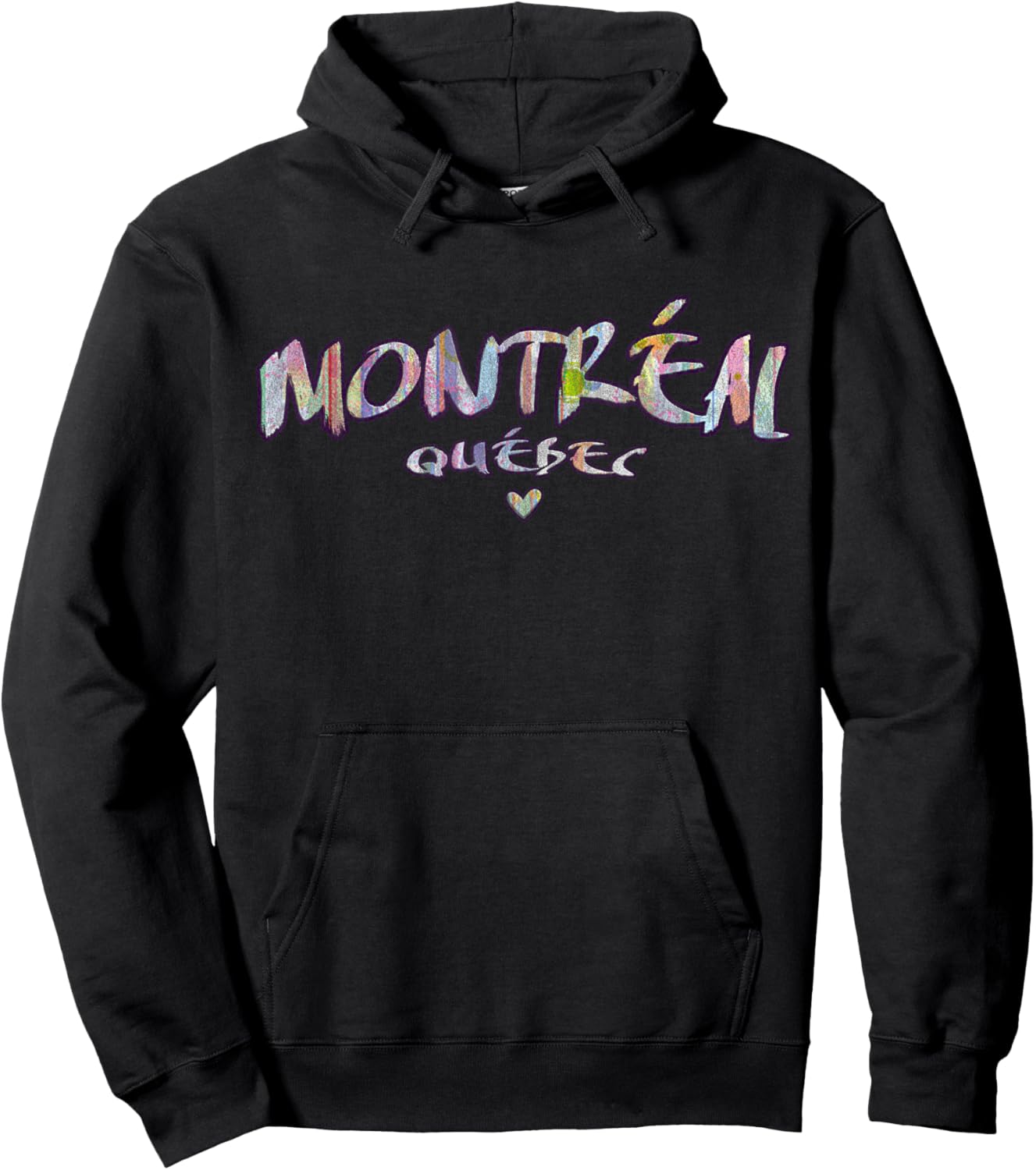 Montréal Quebec Painted Logo - Montreal Québec Canada Hoodie - Hoodie | Black