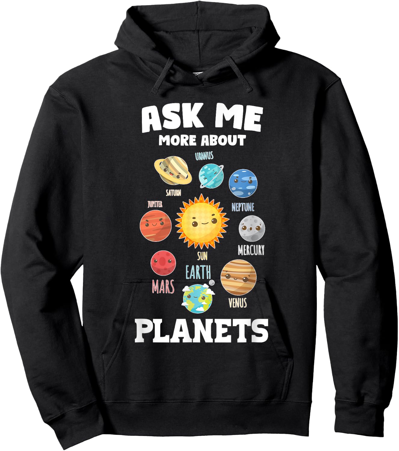 Ask Me More About Planets Planets Planet Hoodie - Hoodie | Black
