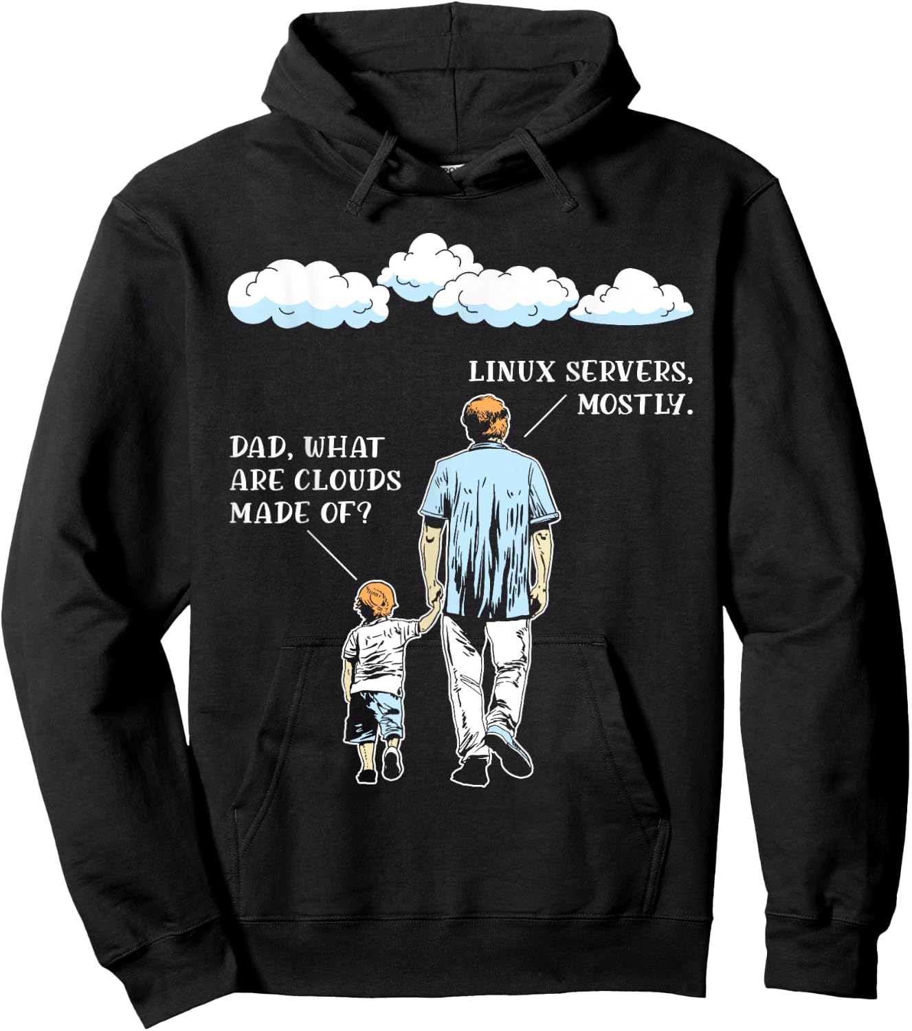What Are Clouds Made Of Funny Programming Software Developer Hoodie - Hoodie | Black