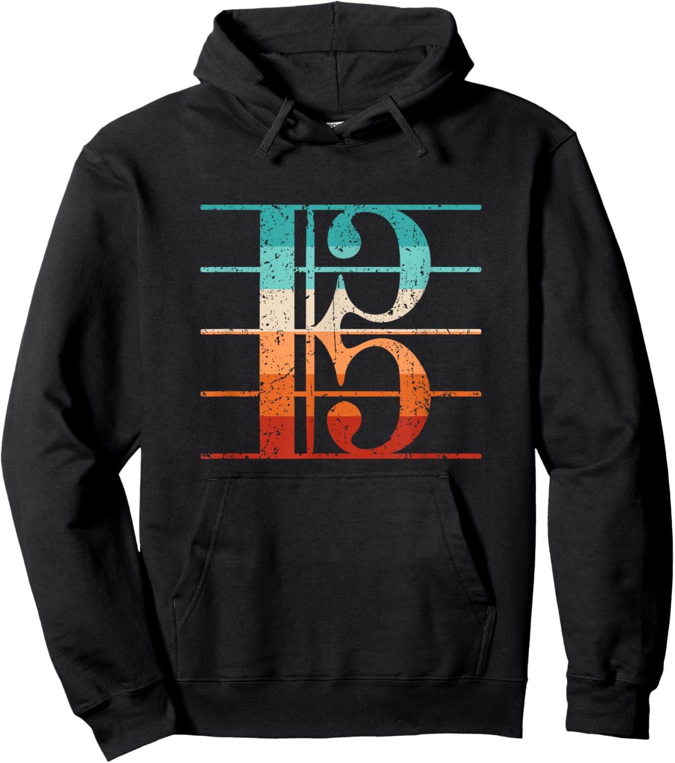 Alto Clef Viola Player Violist Hoodie - Hoodie | Black