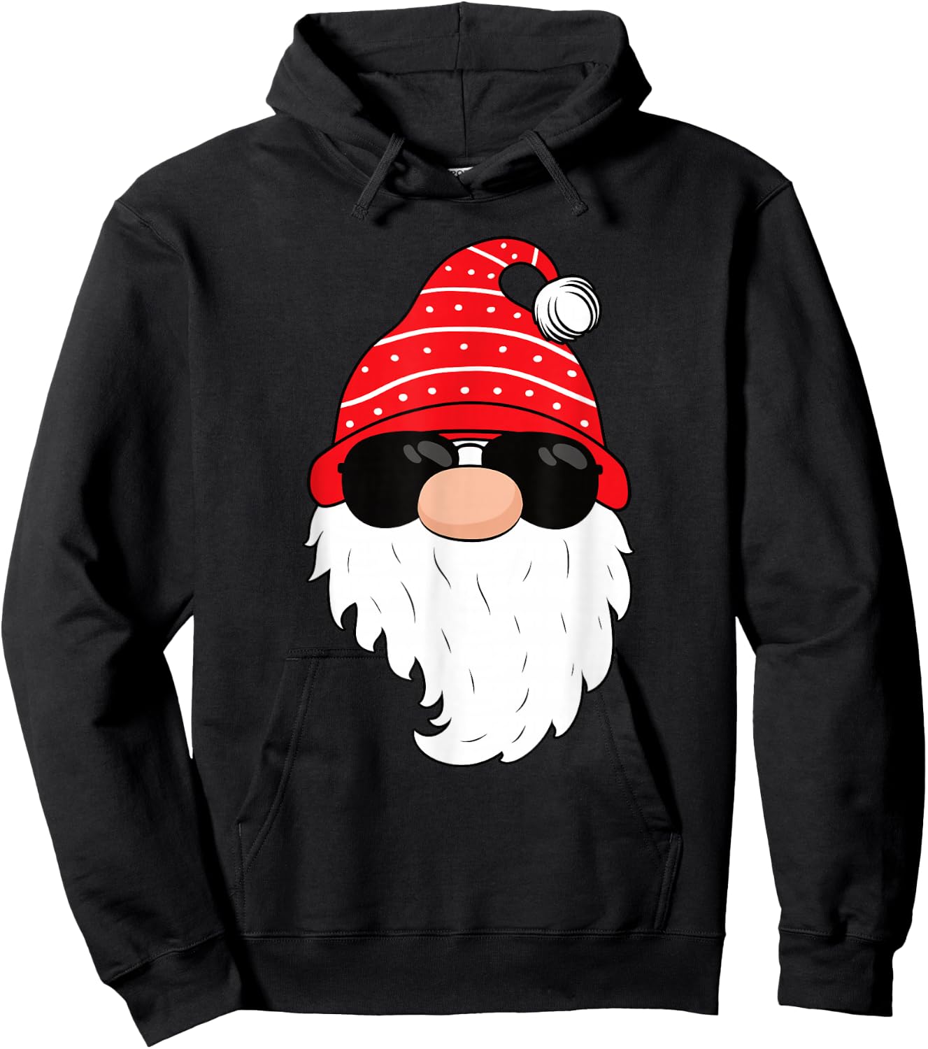 Cool Santa Claus Sunglasses Xmas Funny Christmas Men Boys Hoodie - Hoodie | Black