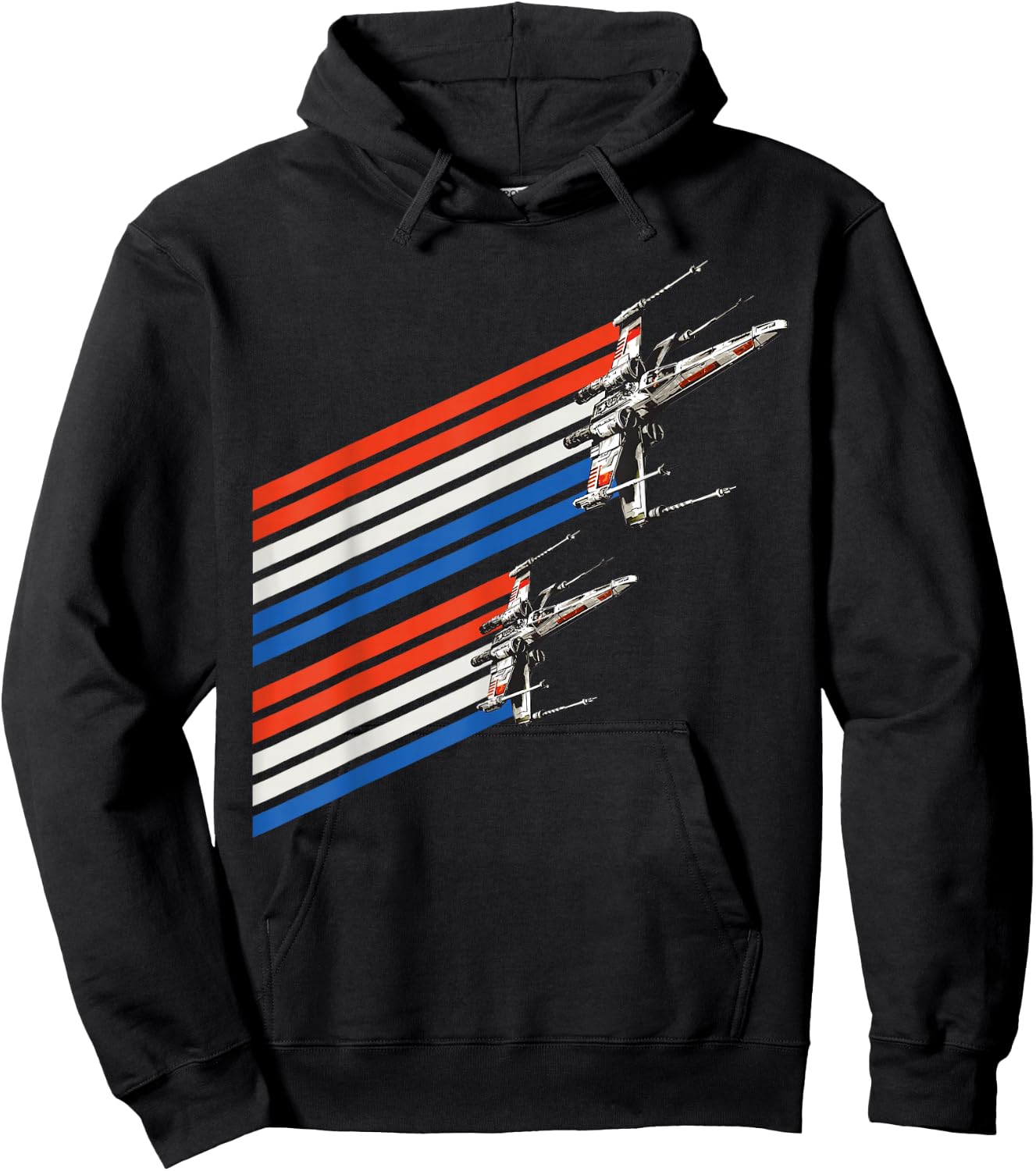 Star Wars X-Wing Starfighters American Flag Hoodie - Hoodie | Black