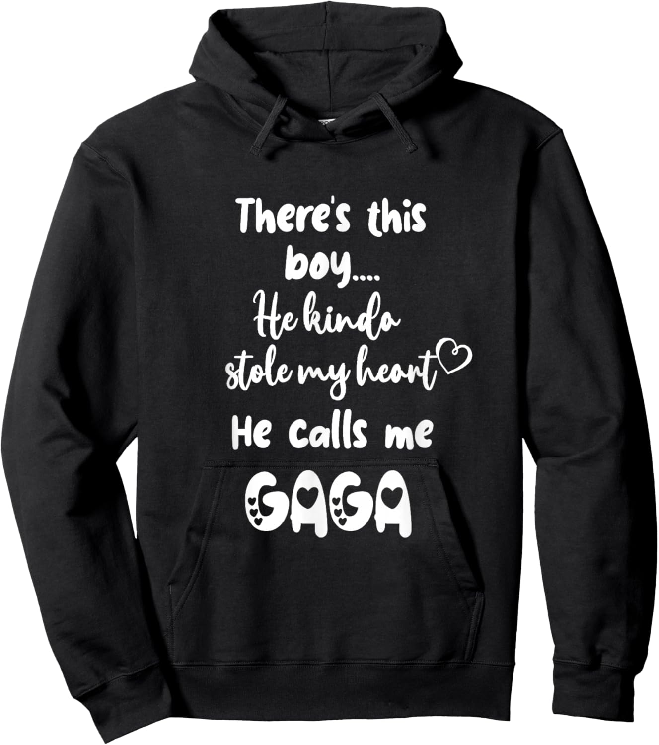 Special Grandma Grandmother This Boy Calls Me Gaga Hoodie - Hoodie | Black