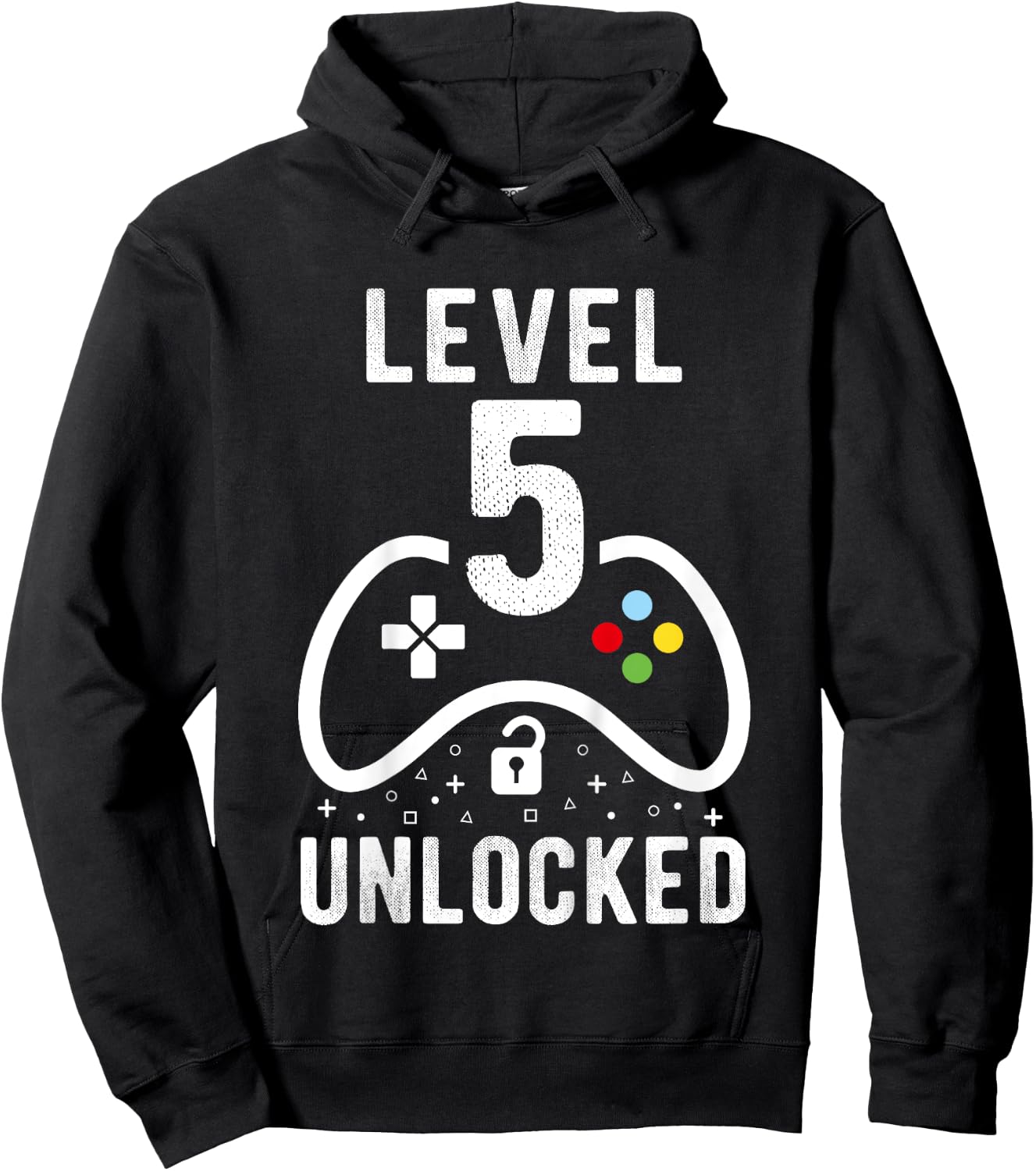 Level 5 Unlocked Video Game 5th Birthday Gift Hoodie - Hoodie | Black