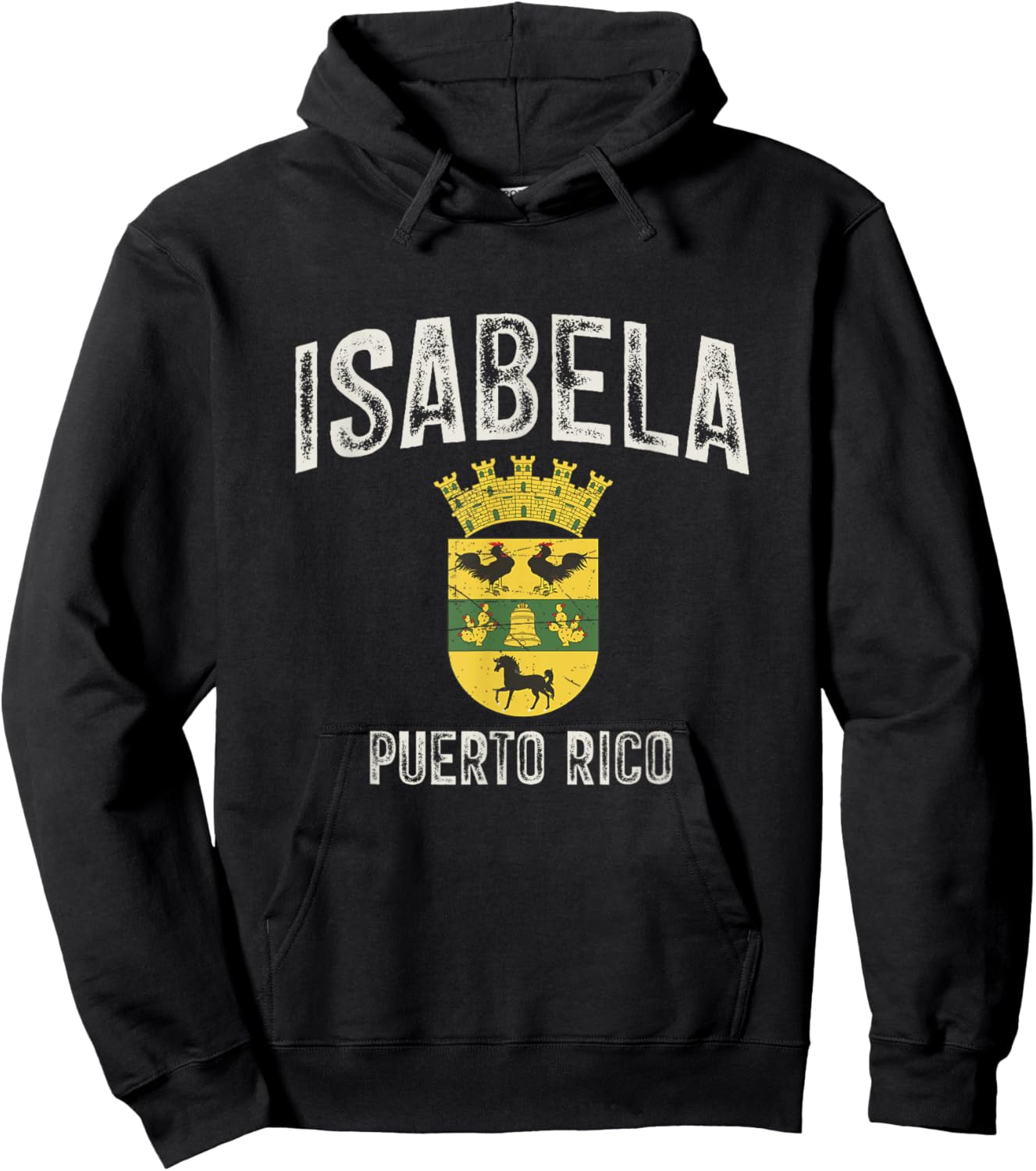 Isabela City in Puerto Rico, Isabela Armorial Hoodie - Hoodie | Black