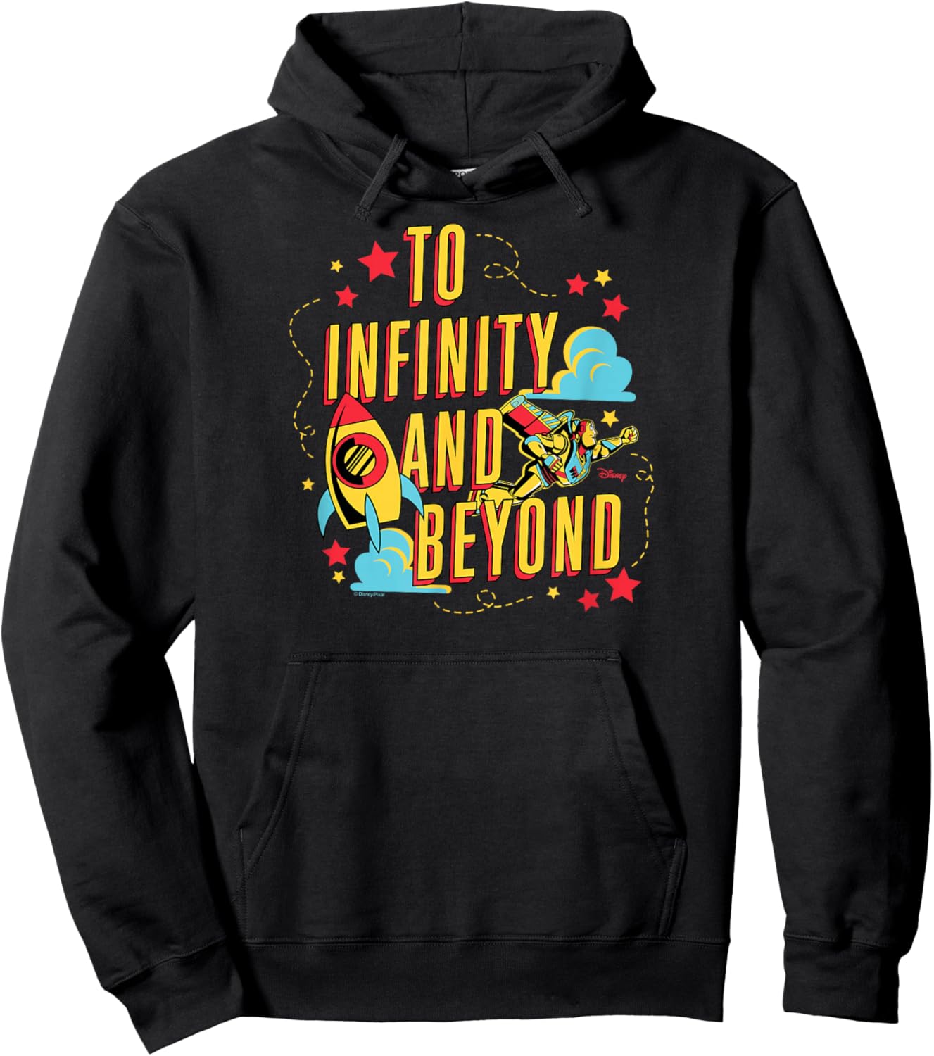 Toy Story - Buzz Lightyear To Infinity And Beyond Black Hoodie - Hoodie | Black