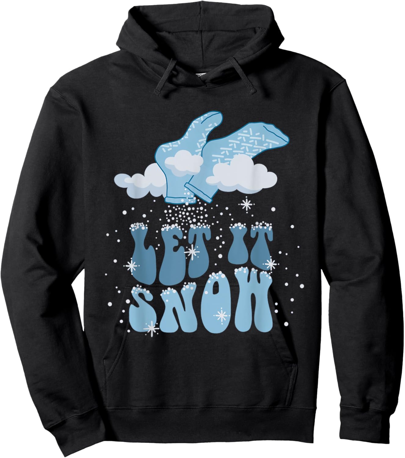 Groovy Let It Snow PCT Patient Care Tech Nurse Christmas CNA Hoodie - Hoodie | Black