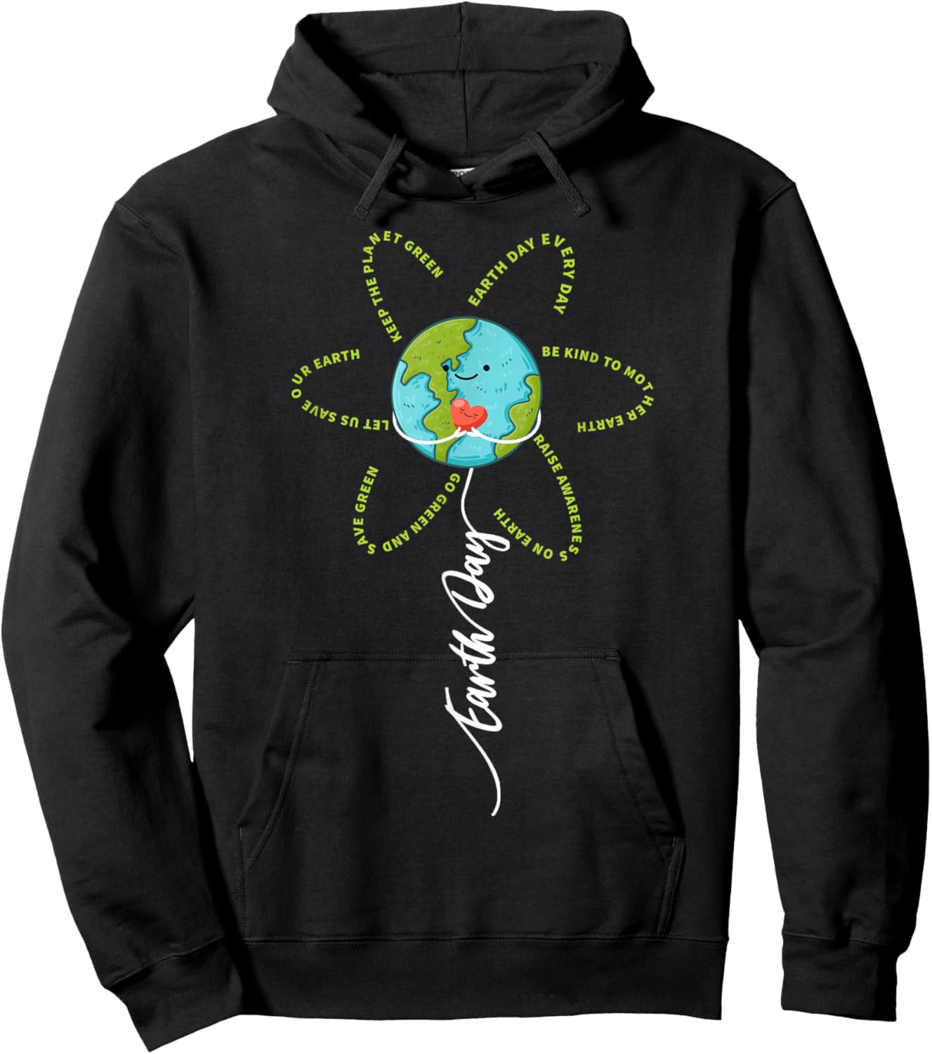 Funny Flower Earth Day Everyday Women Girl Kids Hoodie - Hoodie | Black