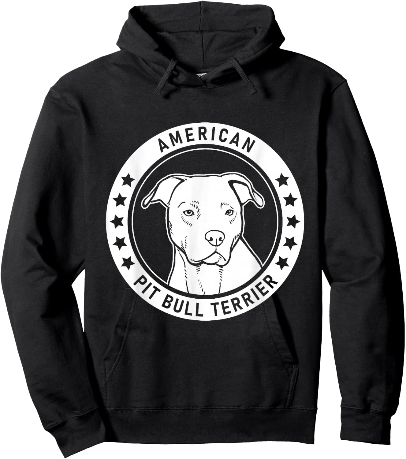 American Pit Bull Terrier Portrait Hoodie - Hoodie | Black