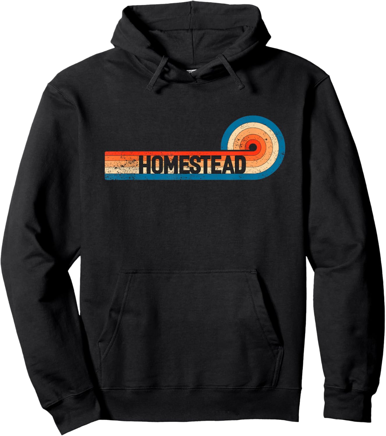 Retro HOMESTEAD Shirt Vintage City HOMESTEAD Hoodie - Hoodie | Black