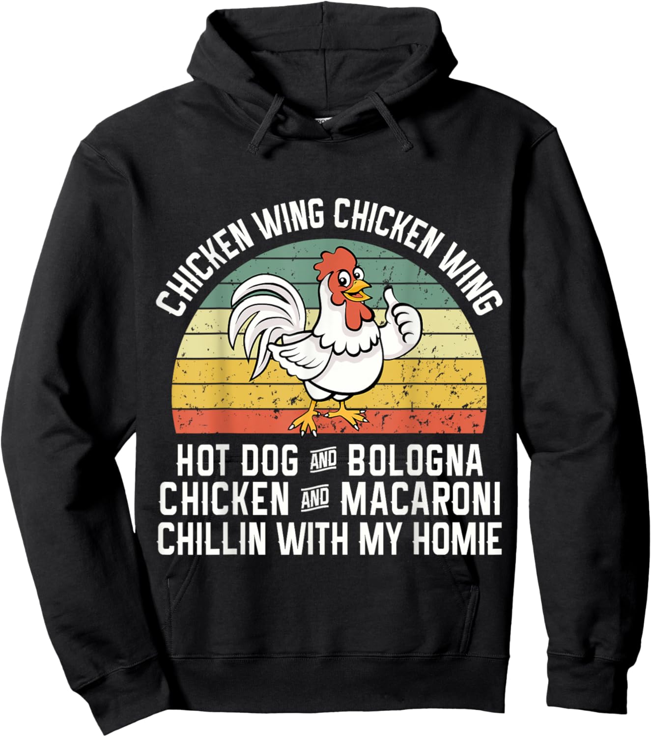 Chicken Wing Chicken Wing Hot Dog Bologna Hoodie - Hoodie | Black