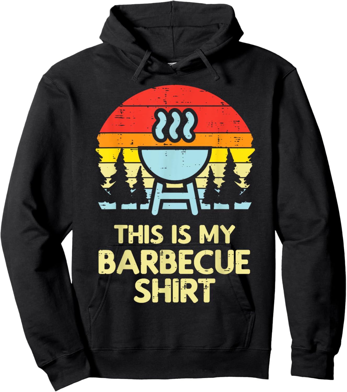 This Is My Barbecue Shirt Retro Bbq Grilling Men Women Kids Hoodie - Hoodie | Black