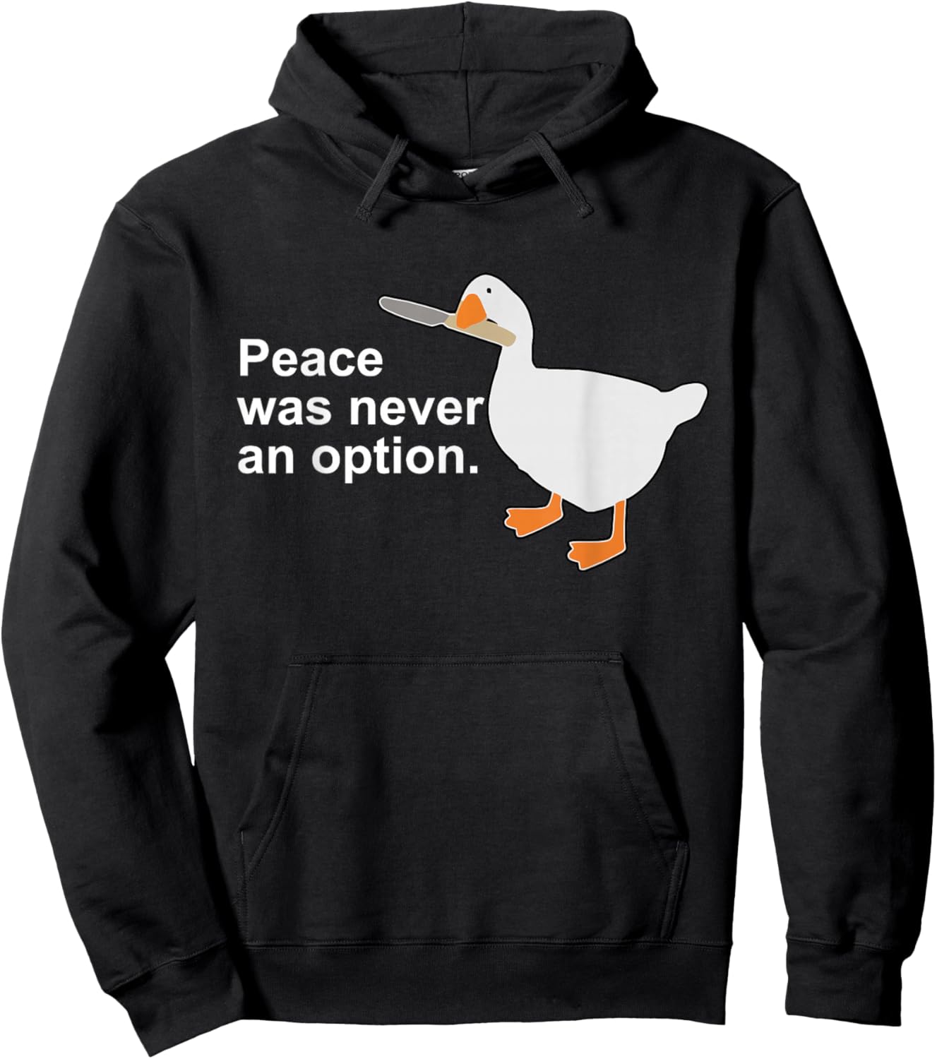 Peace was Never an Option Funny Goose Apparel Hoodie - Hoodie | Black