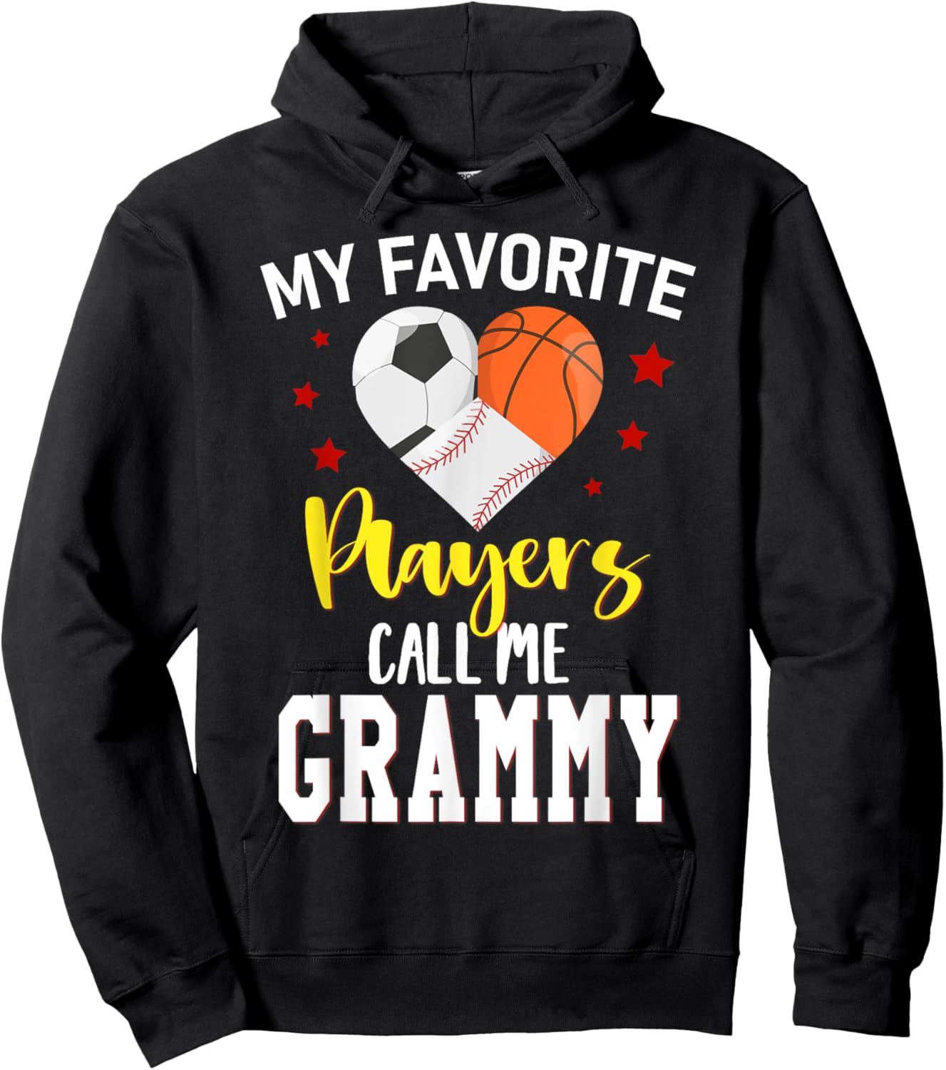 My Favorite Players Baseball Basketball Soccer GRAMMY Hoodie - Hoodie | Black