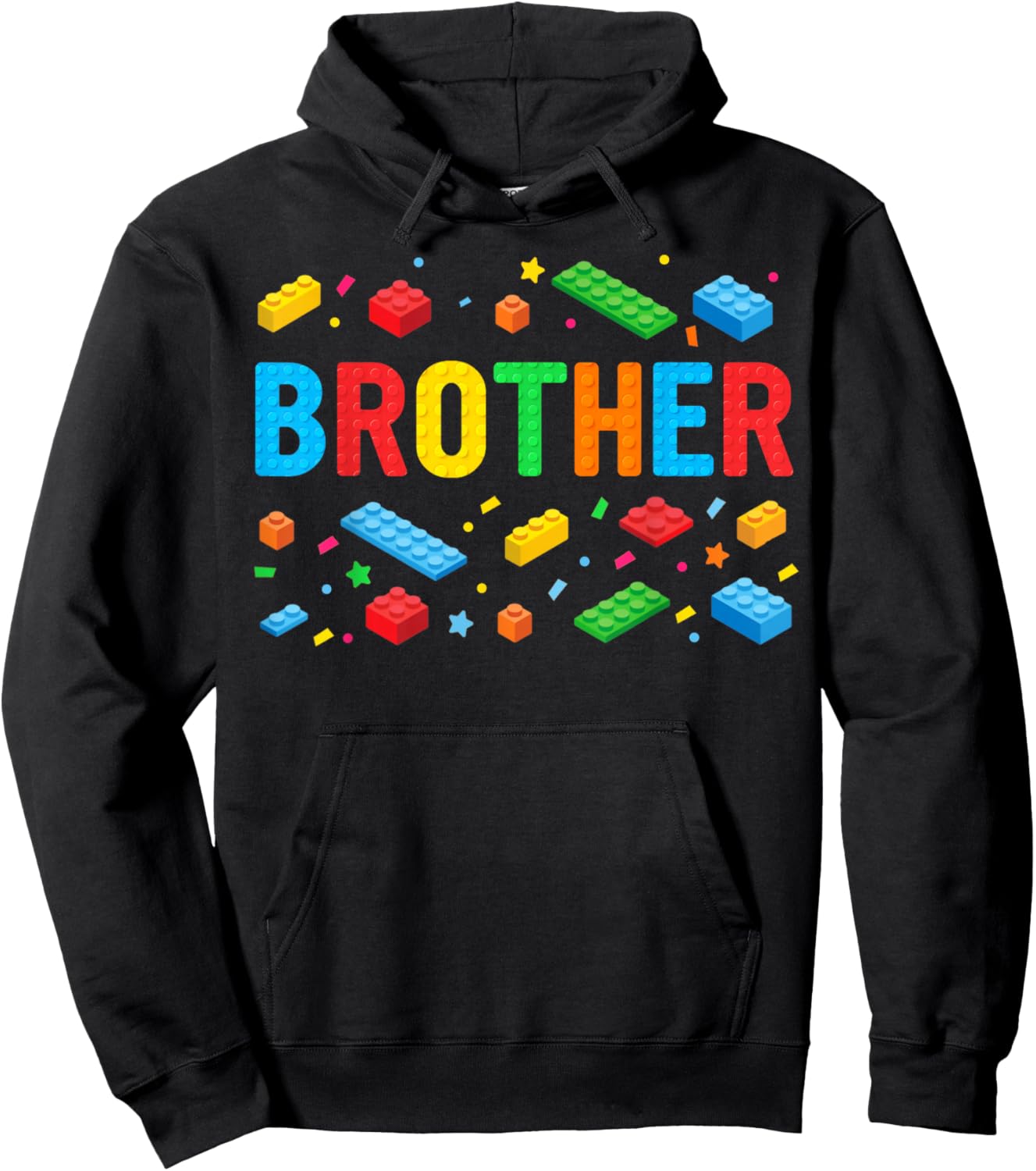 Brother Master Builder Building Bricks Blocks Family Big Bro Hoodie - Hoodie | Black