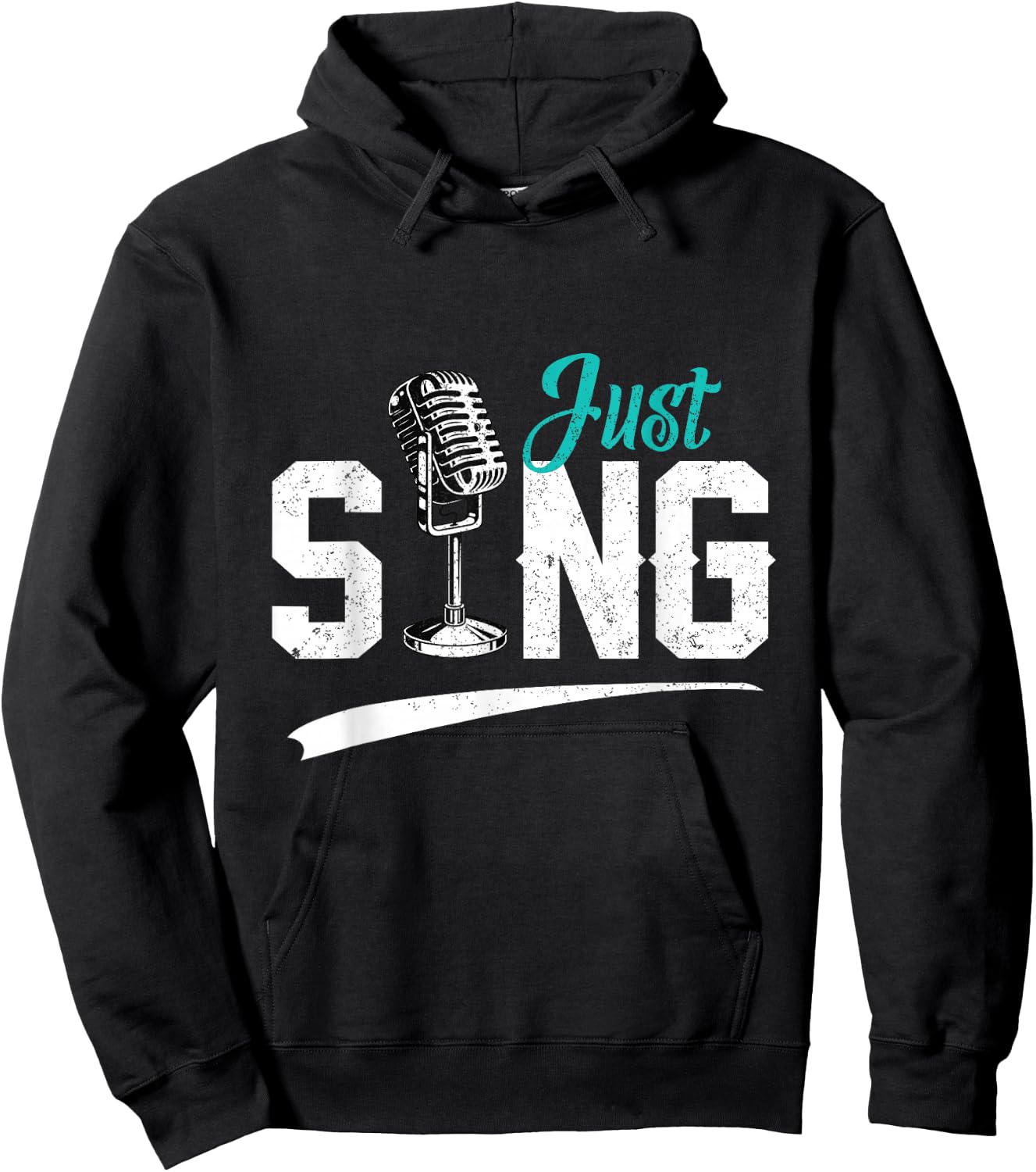Microphone Singing Vocal Singer Musical Gift Hoodie - Hoodie | Black