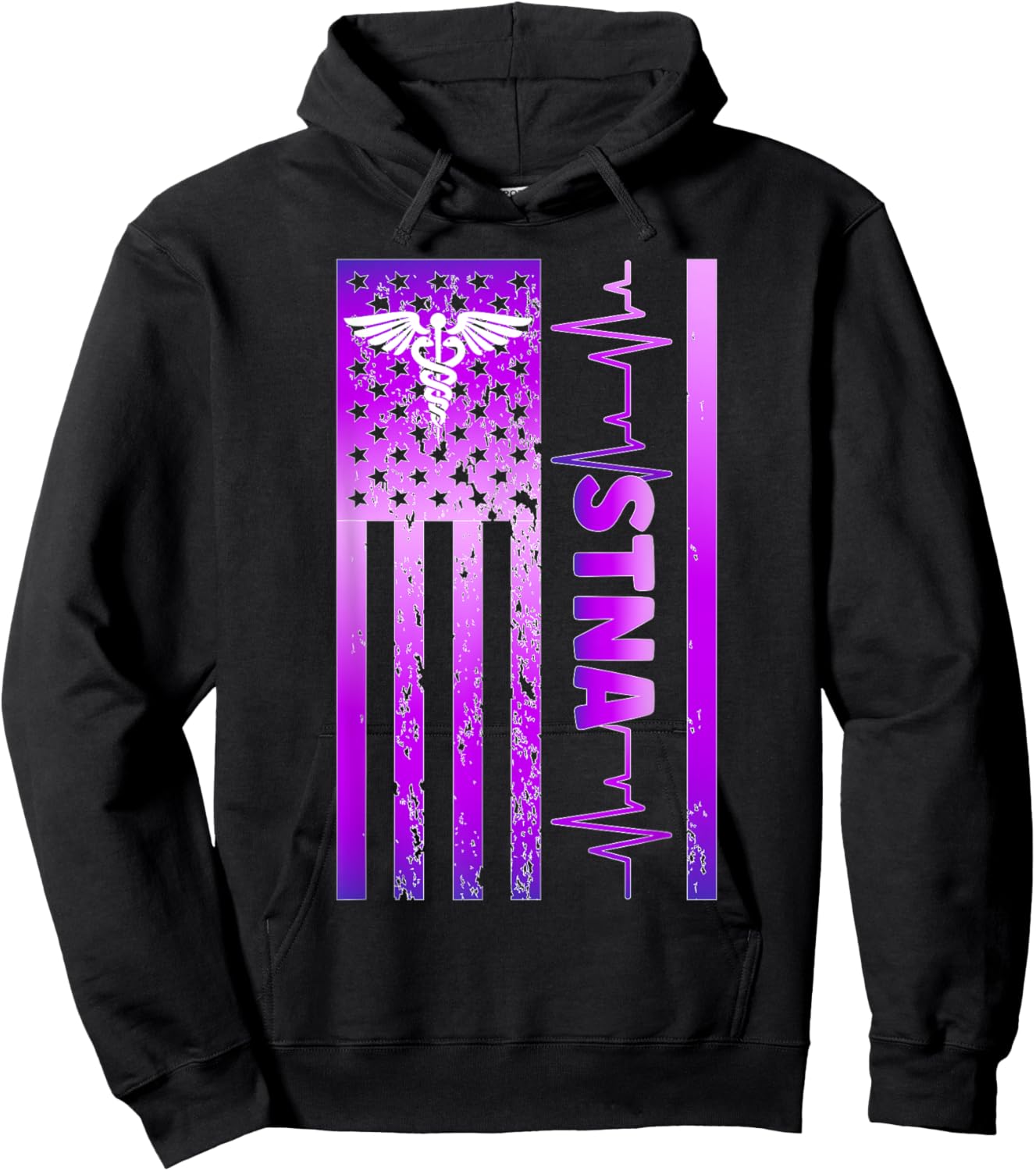 STNA US Flag State Tested Nursing Assistant Hoodie - Hoodie | Black