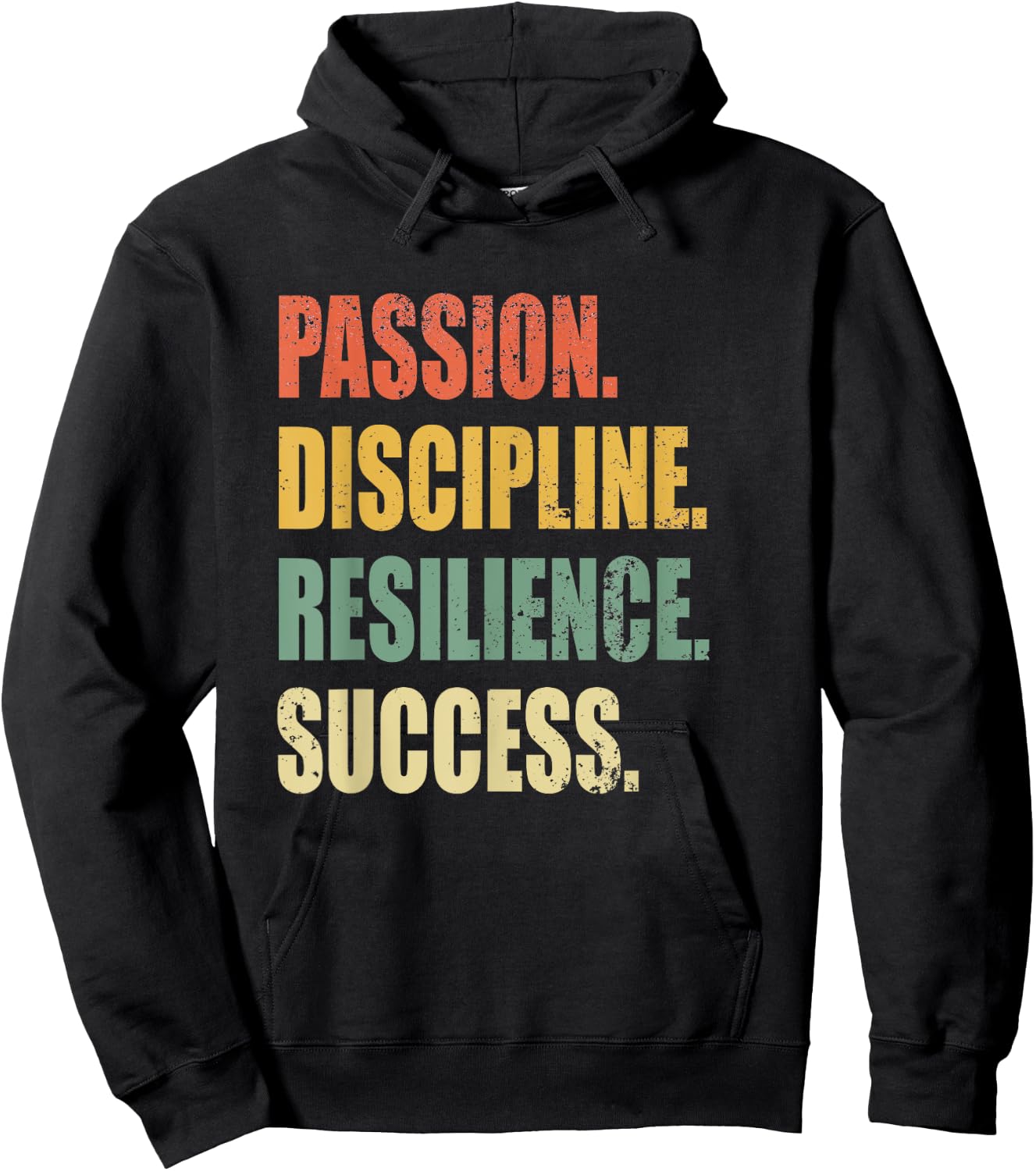 Passion Discipline Resilience Success Motivational Workout Hoodie - Hoodie | Black