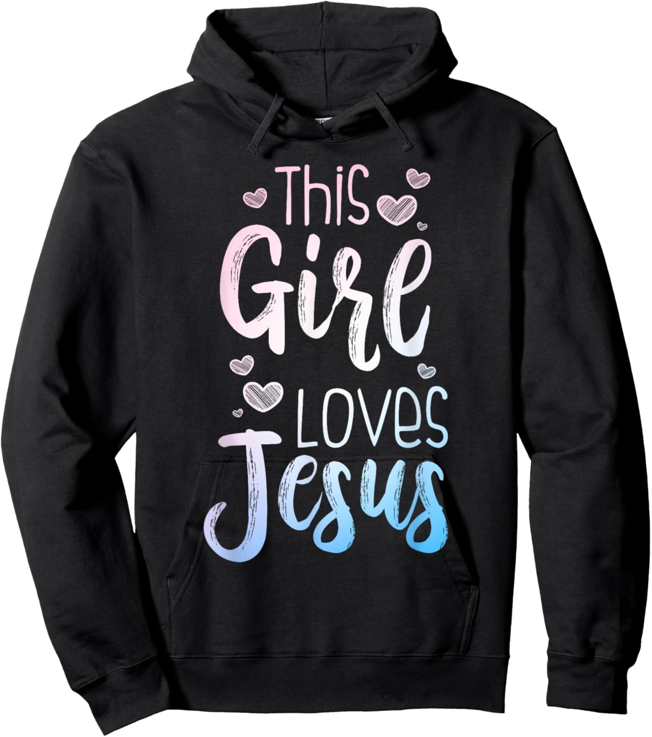 Best Jesus Art Girl Religion Christian Decoration Hoodie - Hoodie | Black