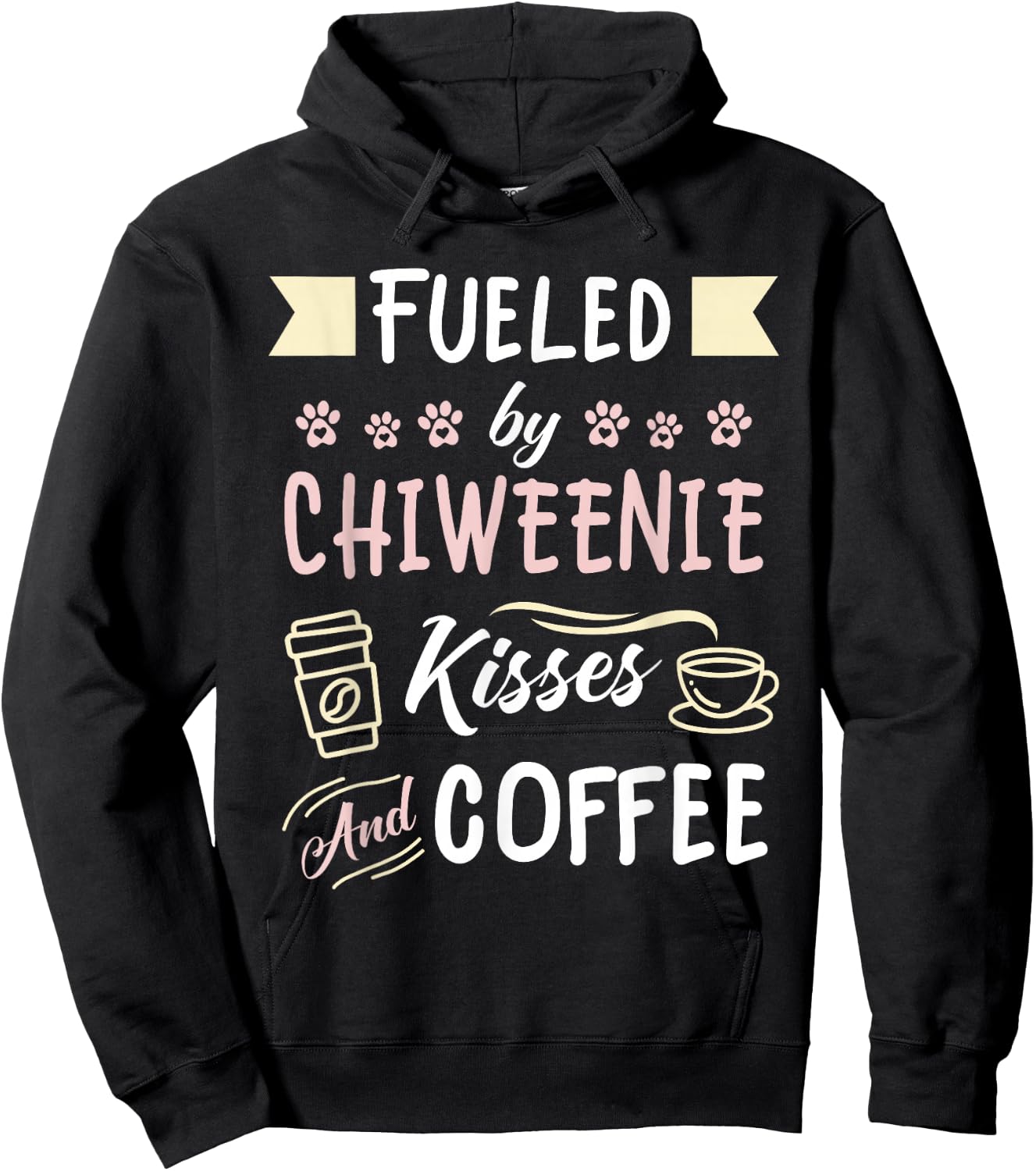 Chiweenie Mom Coffee Lover Dog Pet Owner Hoodie - Hoodie | Black