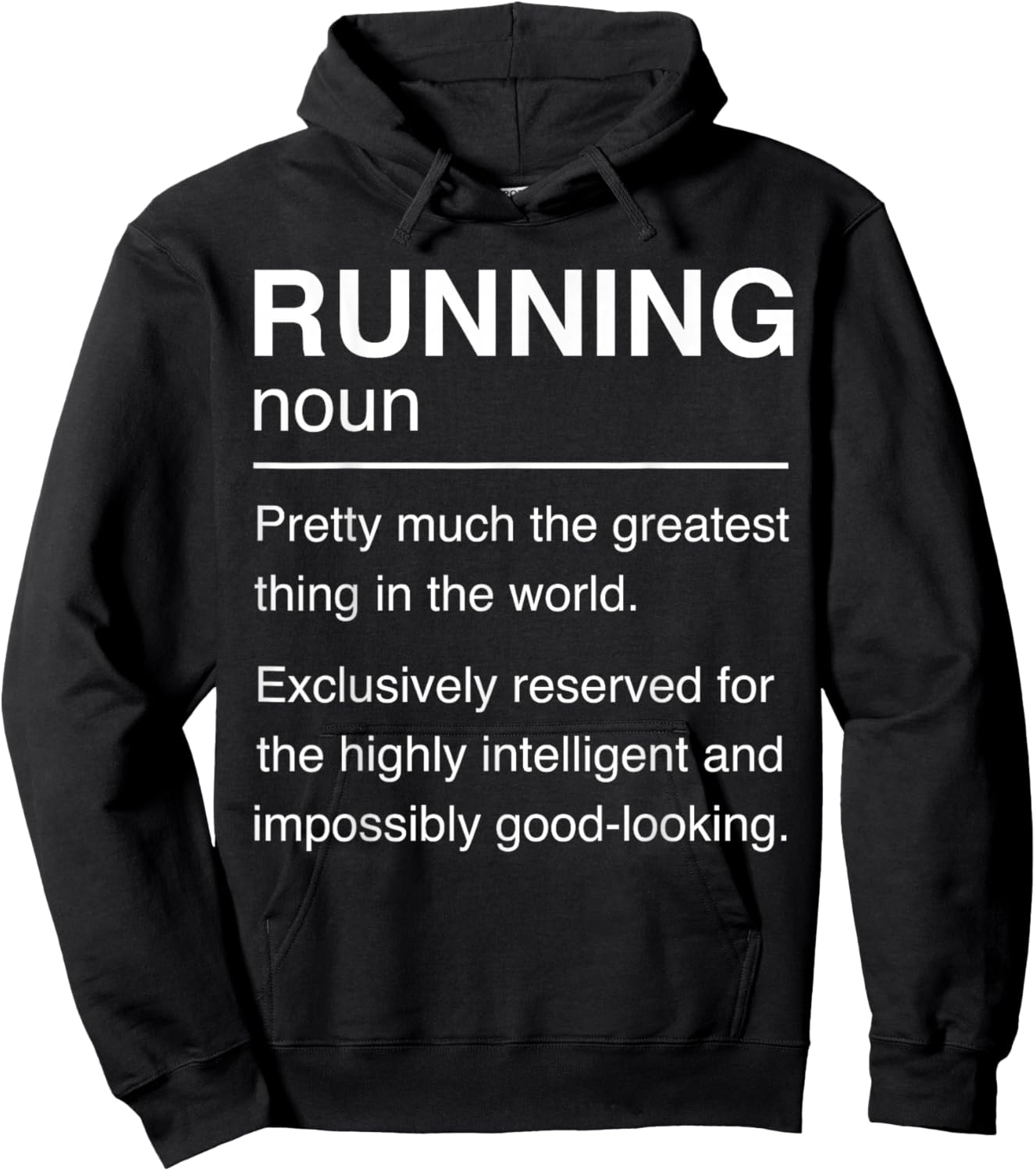 Running Definition Runner Cross Country Trail Mountain Run Hoodie - Hoodie | Black