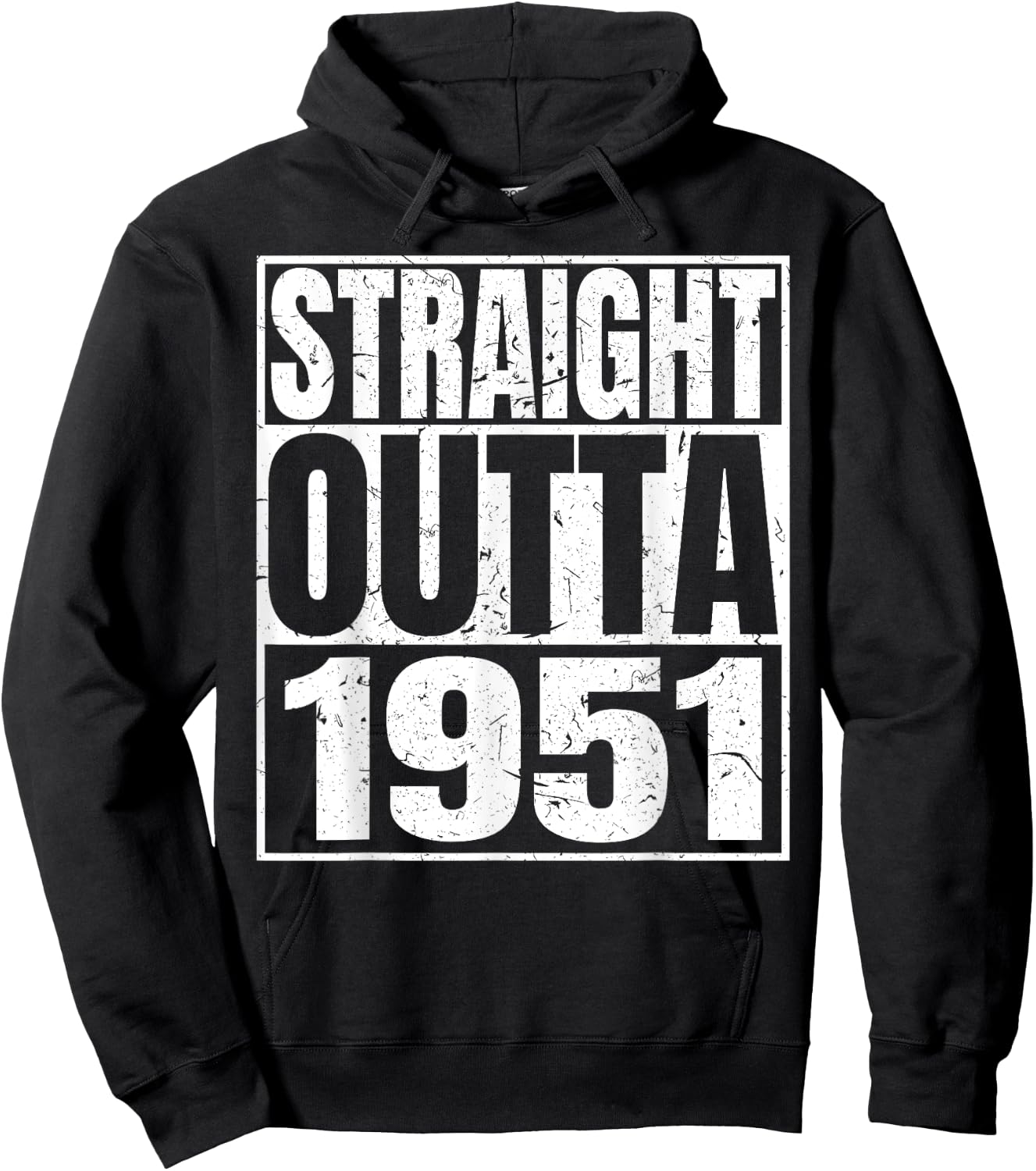 Straight Outta 1951 Retro Birthday Idea Born In 1951 Vintage Hoodie - Hoodie | Black