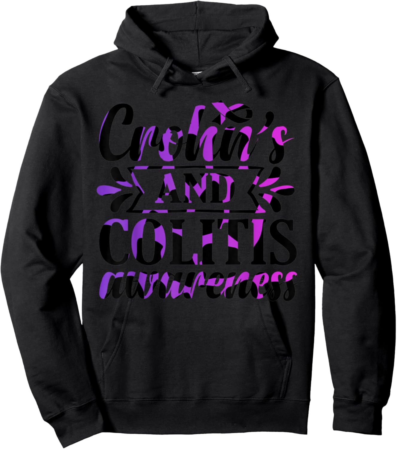 Crohn's and Colitis Awareness Hoodie - Hoodie | Black