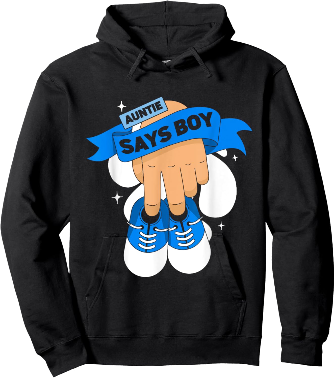 Aunt Gender Reveal | Auntie Says Boy Team Blue Team Pink Hoodie - Hoodie | Black