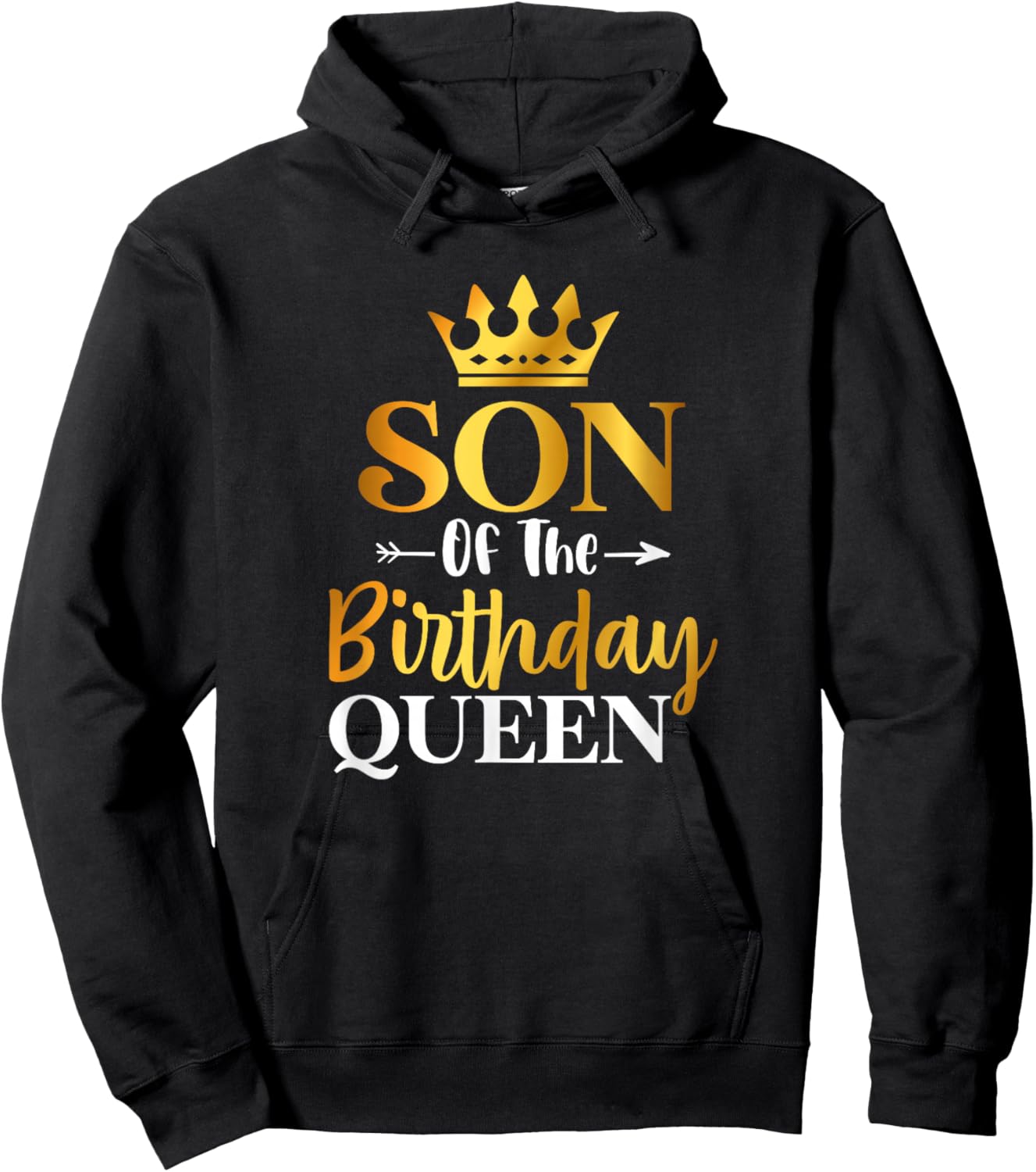 Son Of The Birthday Queen Funny Matching Birthday Party Hoodie - Hoodie | Black