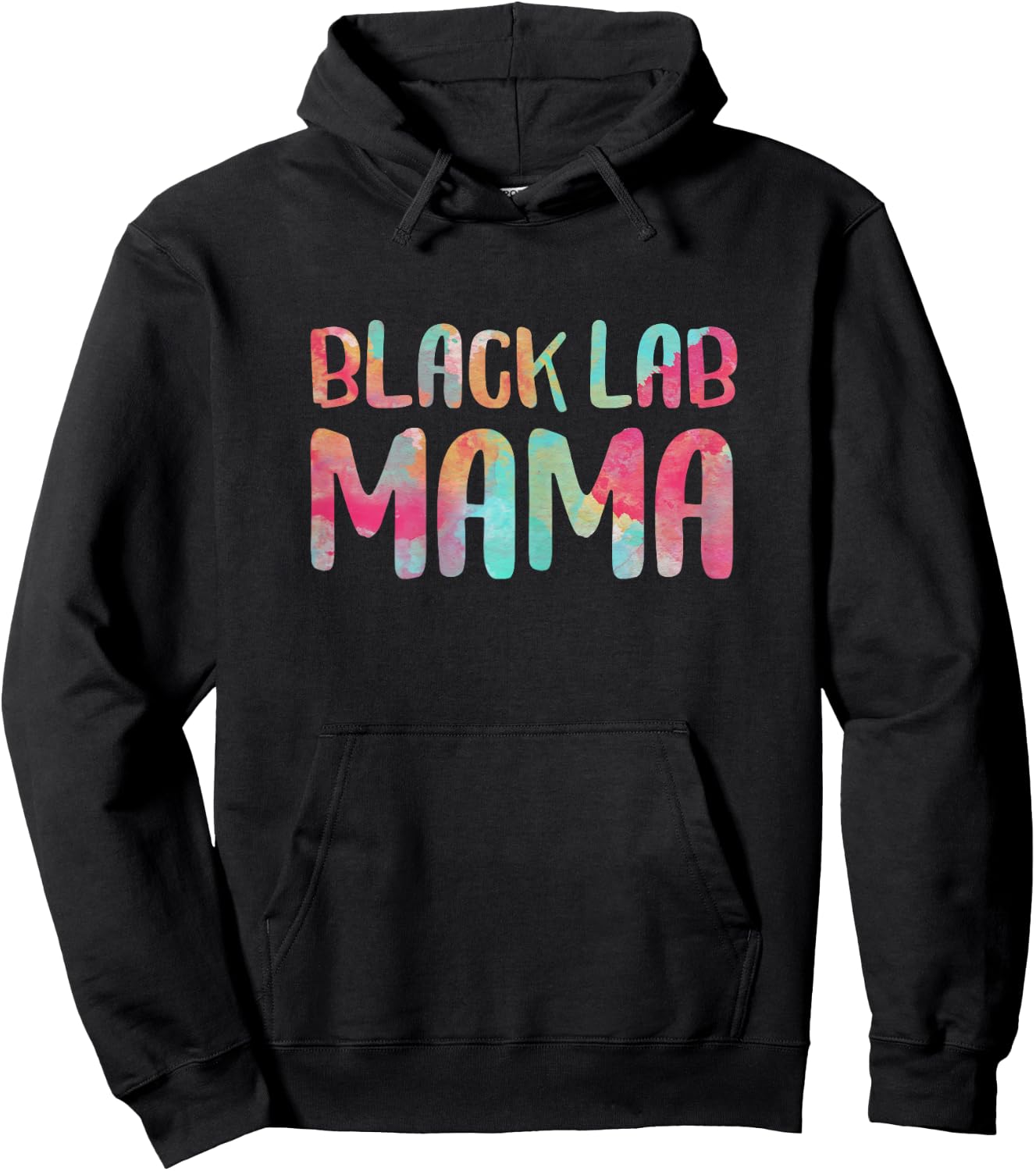 Black Lab Mama Shirt Women Dog Lover Mothers Day Hoodie - Hoodie | Black