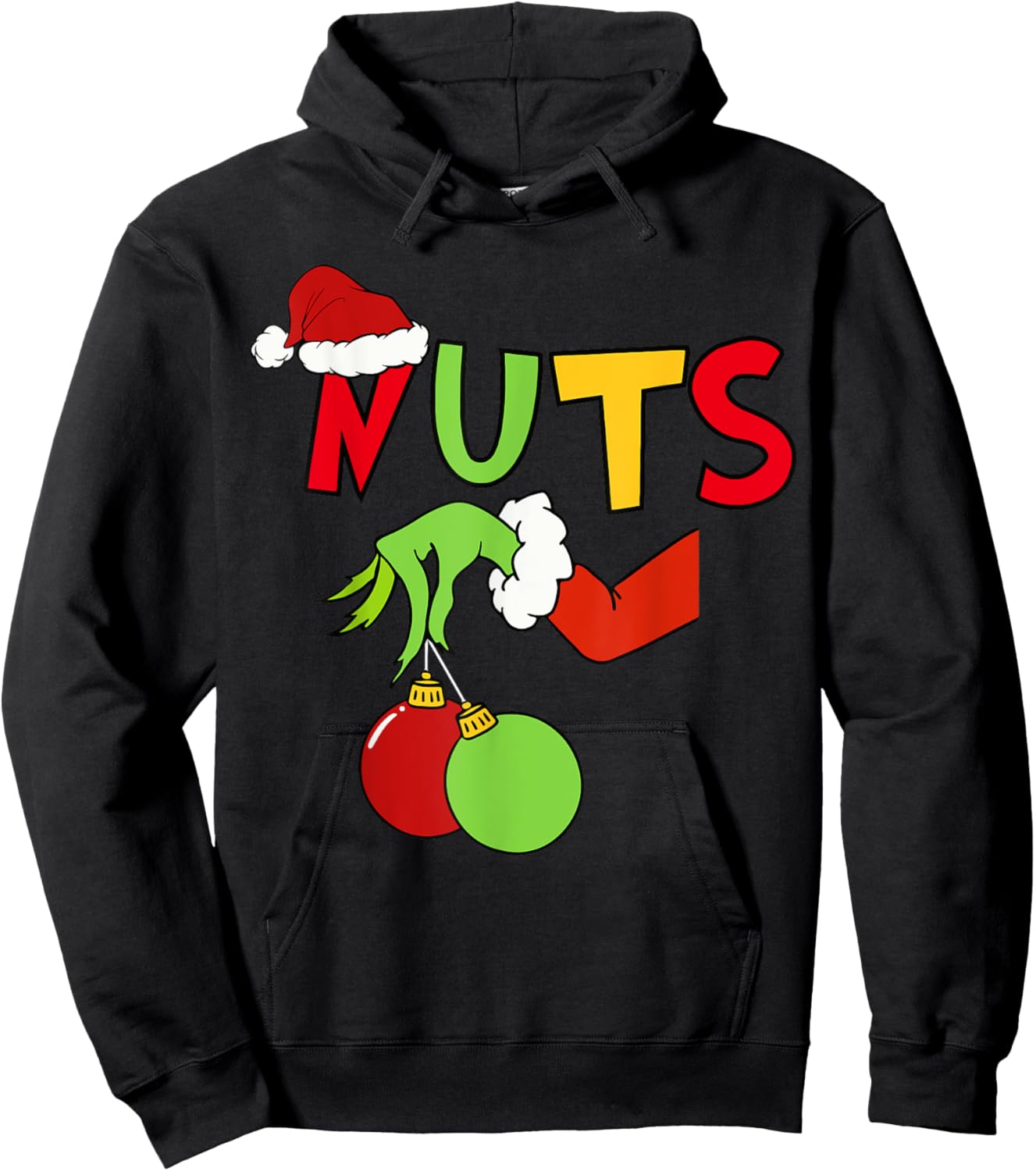 Chest Nuts Merry Christmas Shirt Xmas Matching Couples Men Hoodie - Hoodie | Black