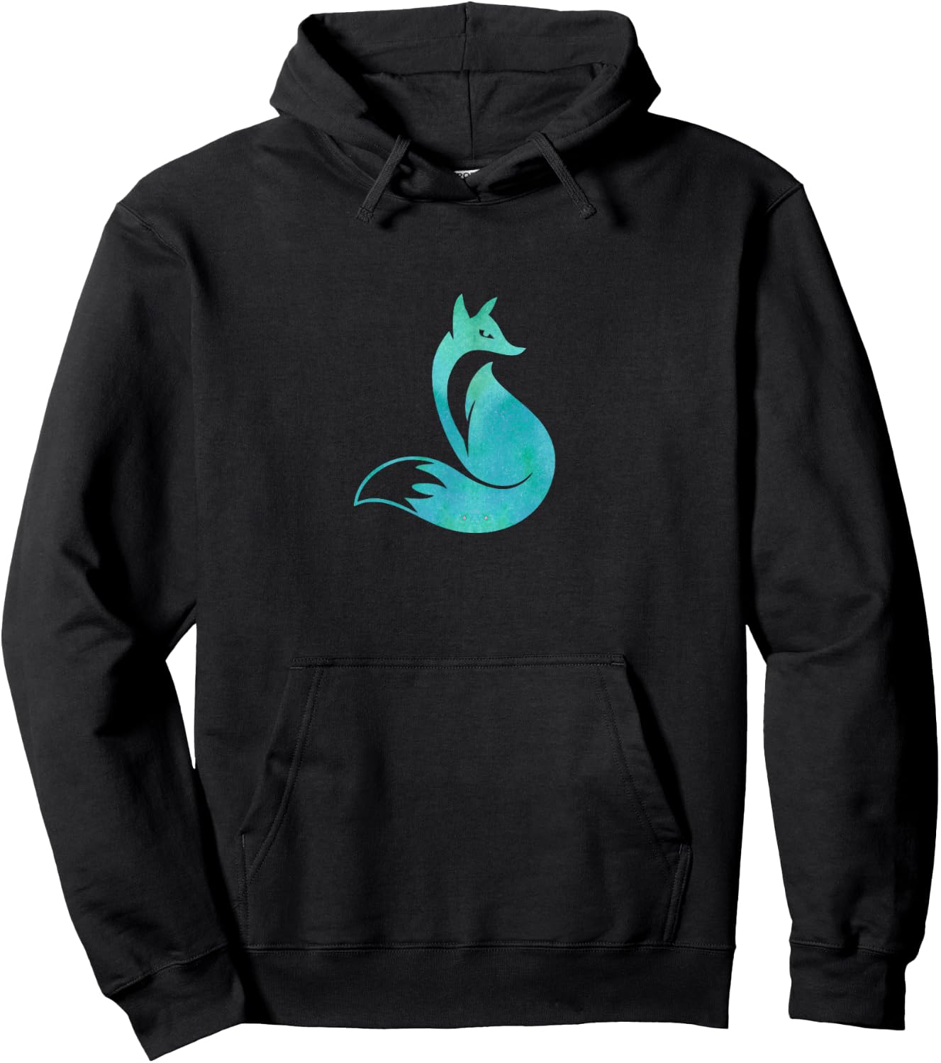 Fox Teal Watercolor Gift a Girl Hoodie - Hoodie | Black